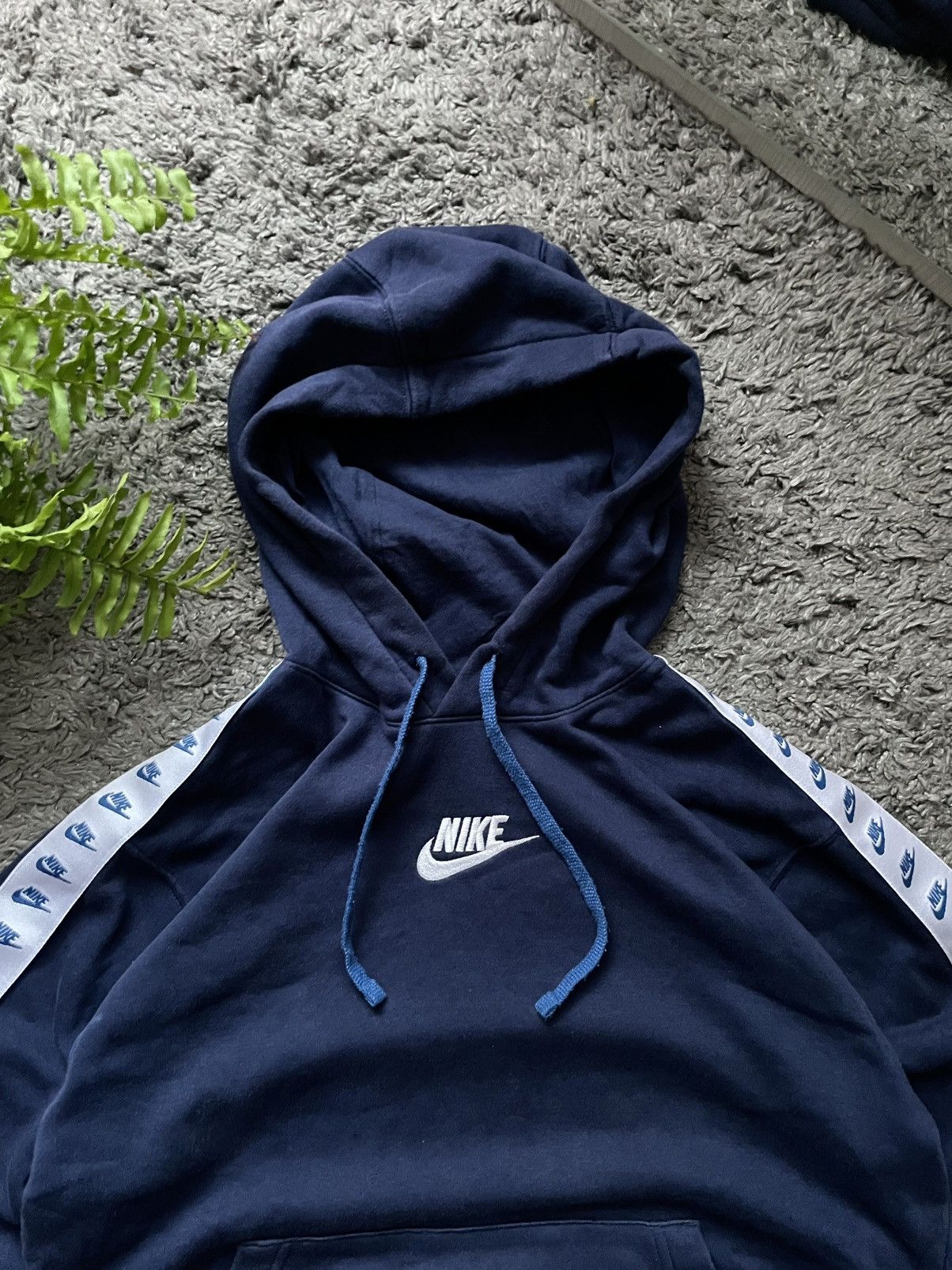 Nike × Vintage 00s Nike Hoodie Streetwear Center Logo Drill Swoosh Vintage Size US S / EU 44-46 / 1 - 7 Thumbnail