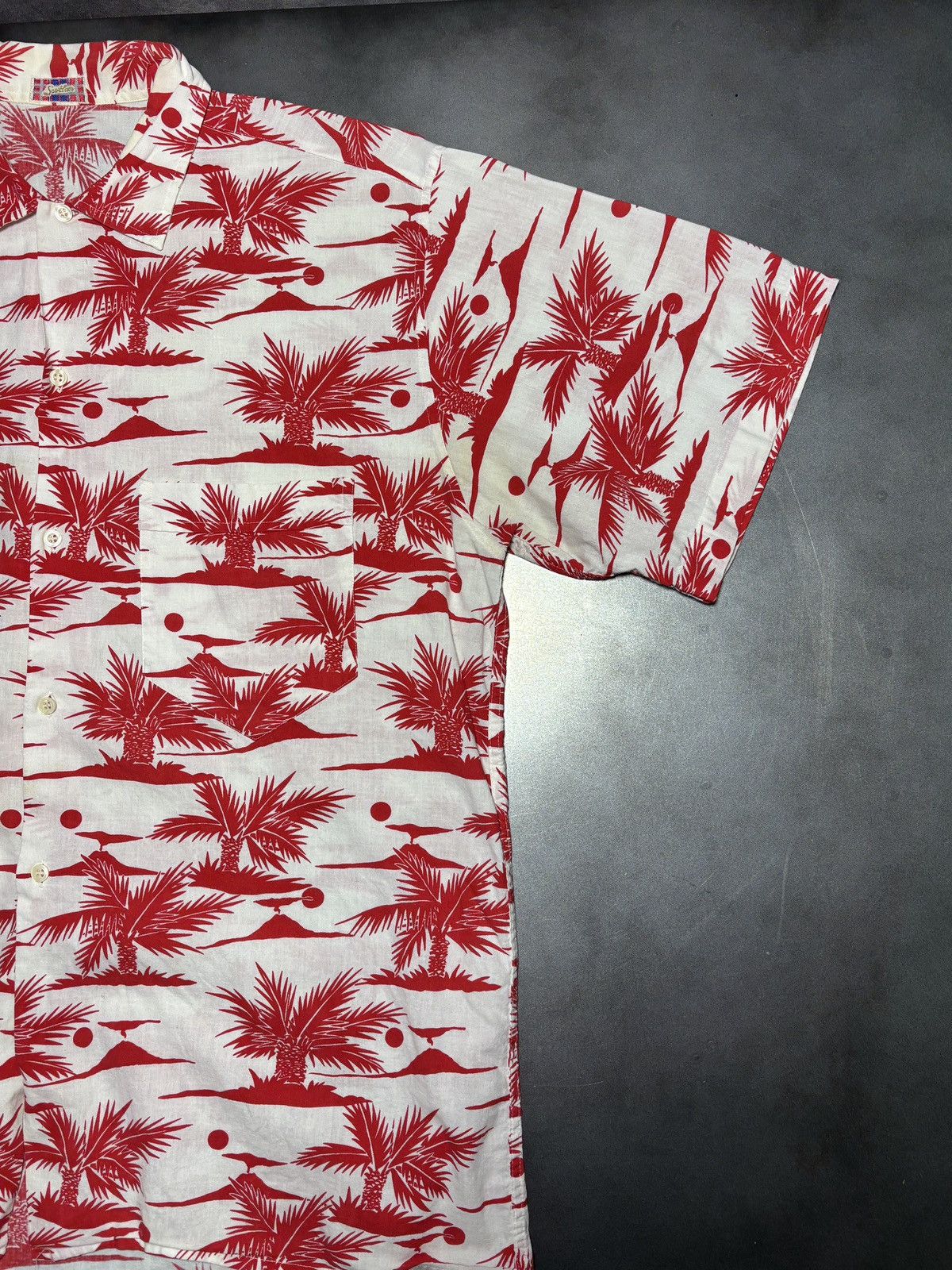 Vintage True Vintage Cotton Hawaiian Shirt Light Boxy Camp Print 41 Size US M / EU 48-50 / 2 - 6 Thumbnail