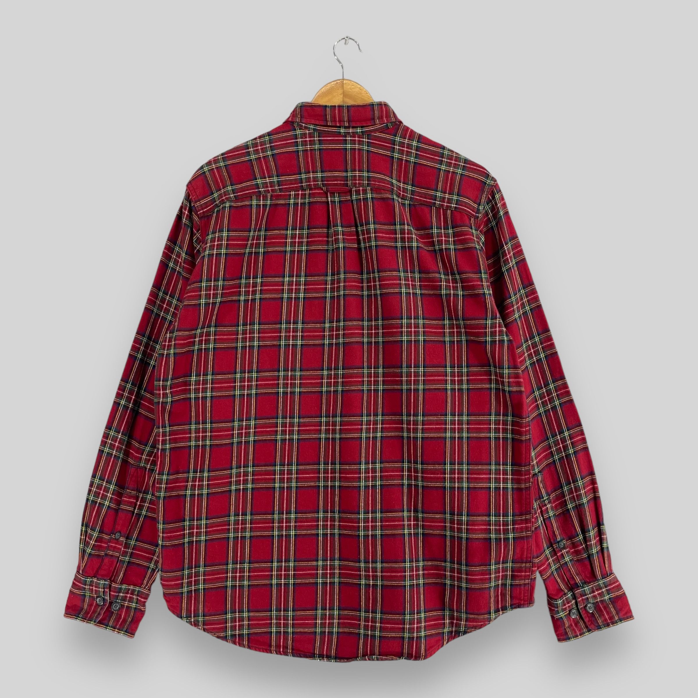Eddie Bauer × Flannel Vintage EDDIE BAUER Plaid Tartan Red Flannel Button Up Shirt Size US L / EU 52-54 / 3 - 8 Thumbnail