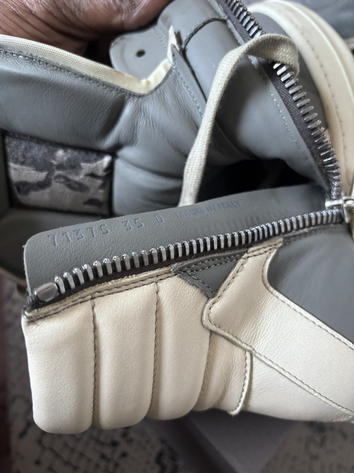 Rick Owens Gray Temple Geobasket Sneakers Size US 5 / EU 37 - 9 Thumbnail