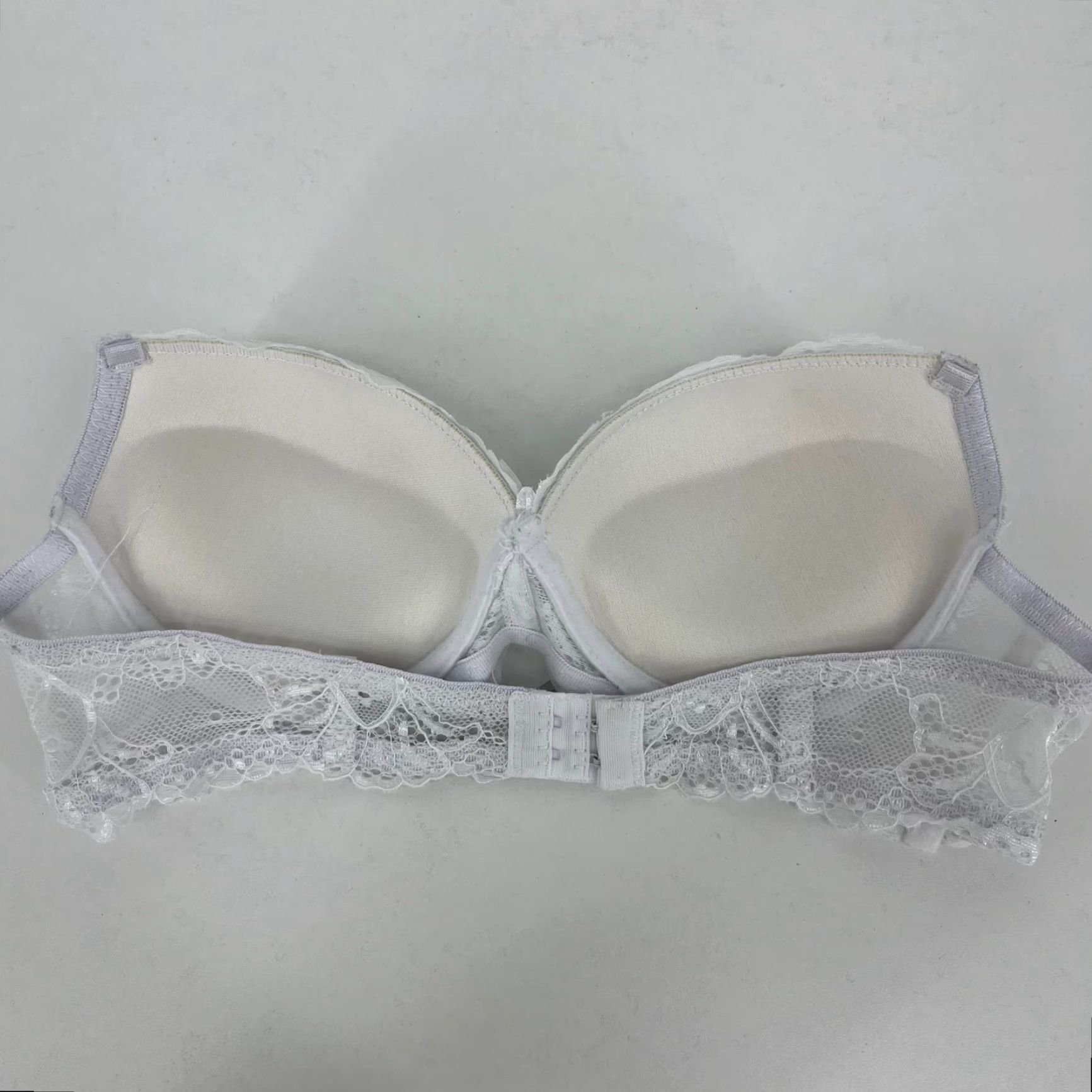 Vintage Sophie B. Bra Women 34B White Lace Underwired T-Shirt Bra Adjustable Strap Size ONE SIZE - 4 Thumbnail
