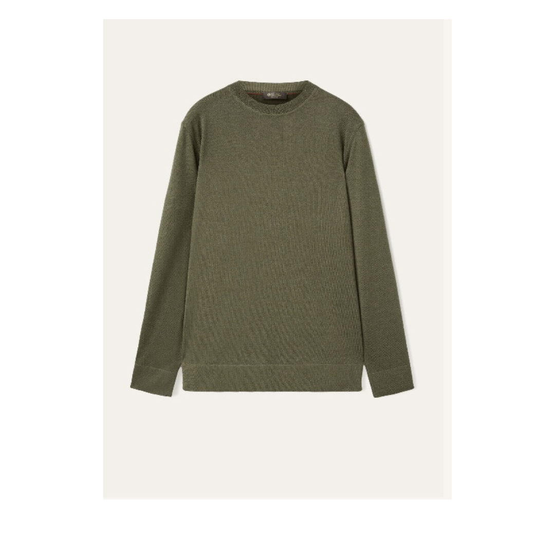 Loro Piana o1srvl11e1224 Girocollo Colin Wool Silk Sweatshirt Size US L / EU 52-54 / 3 - 1 Thumbnail