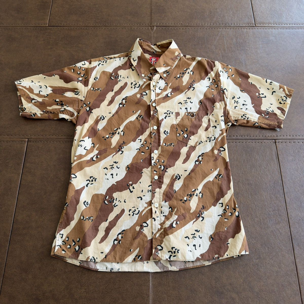 Bape SS2002 Desert Ape Camo Button Up Shirt Size US M / EU 48-50 / 2 - 1 Thumbnail