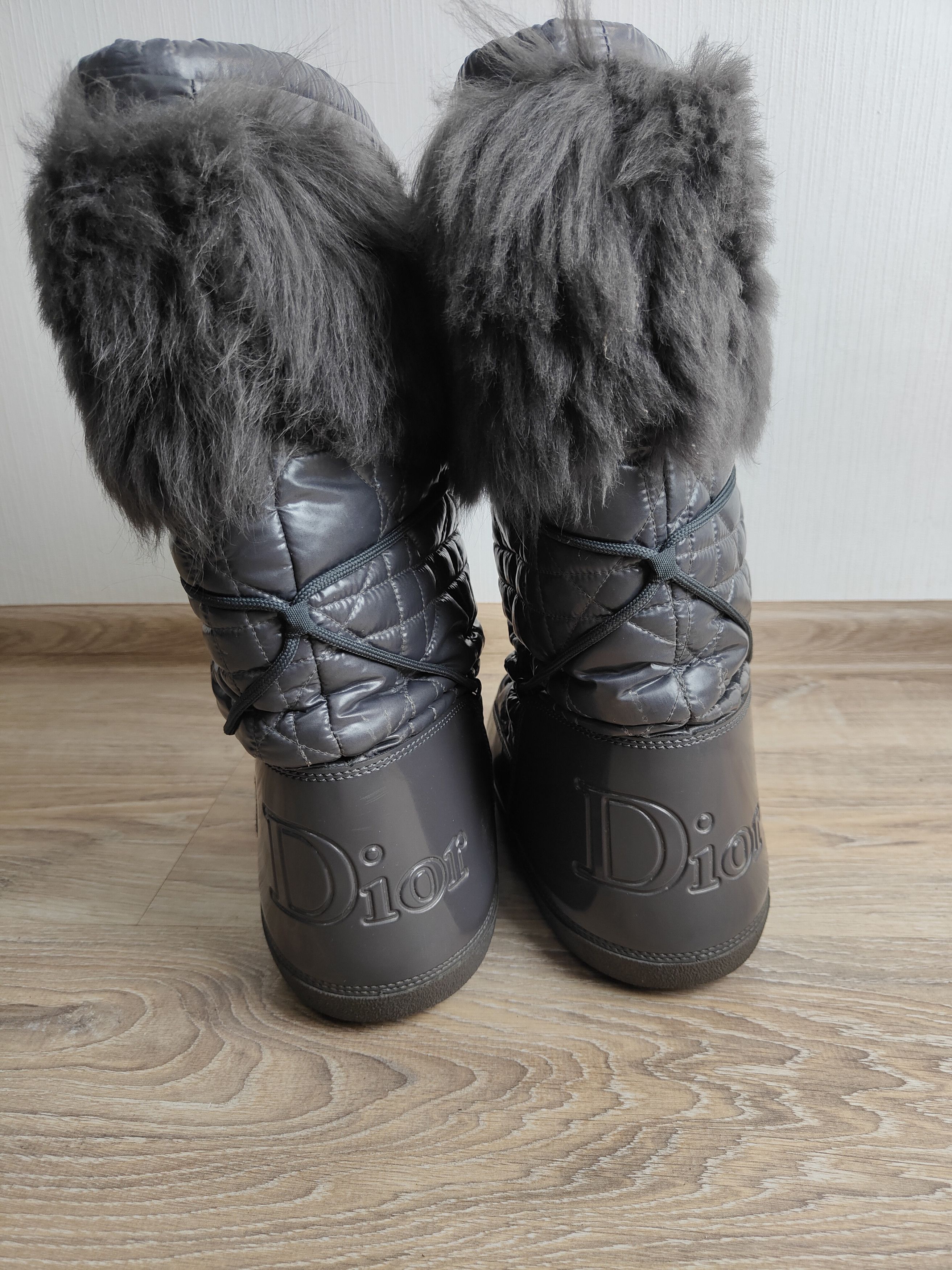 Dior Y2K Dior by John Galliano Fur Quilted Snow Boots Size US 9 / IT 39 - 5 Thumbnail