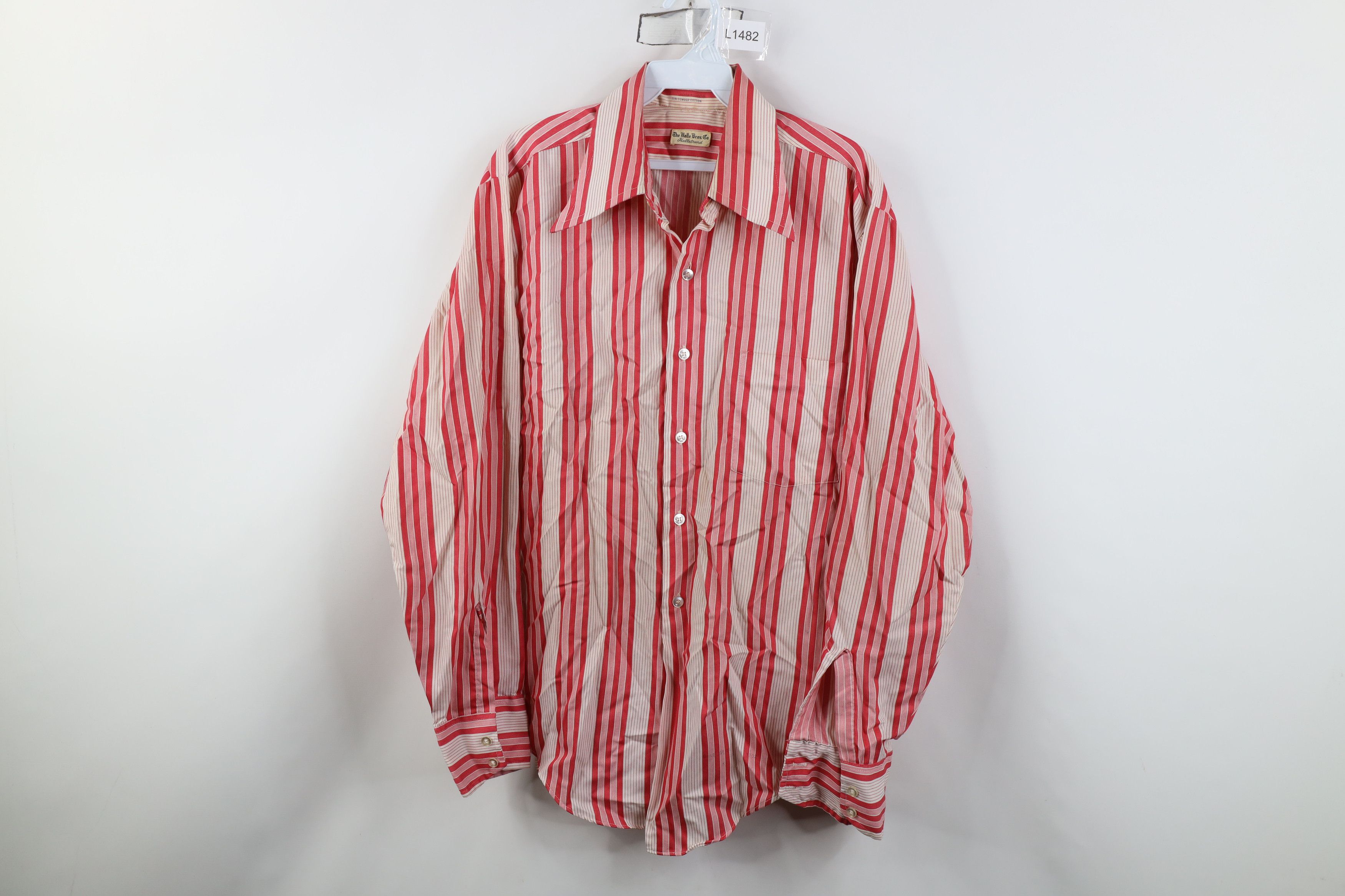 Vintage Vintage 50s 60s Streetwear Collar Striped Button Shirt USA Size US M / EU 48-50 / 2 - 1 Thumbnail