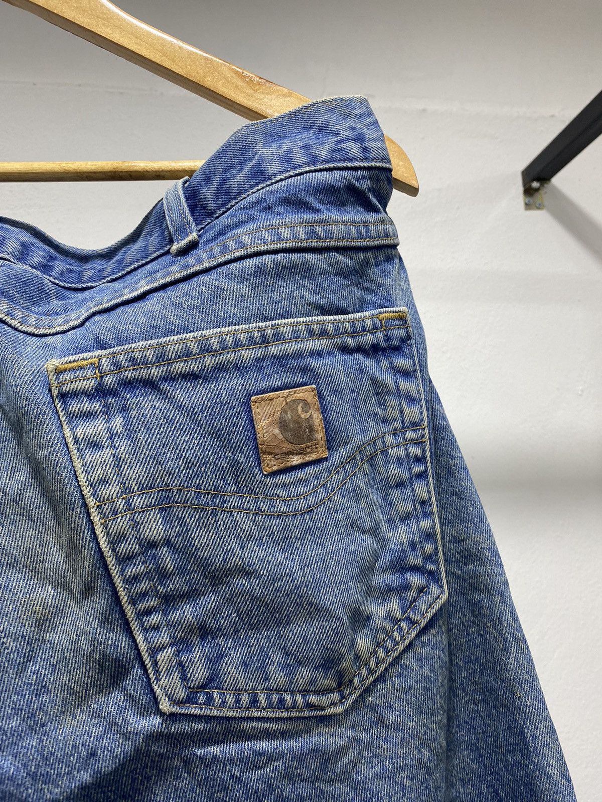 Carhartt × Vintage Vintage Carhartt Paint Splatter Denim 90s Size US 35 - 4 Thumbnail