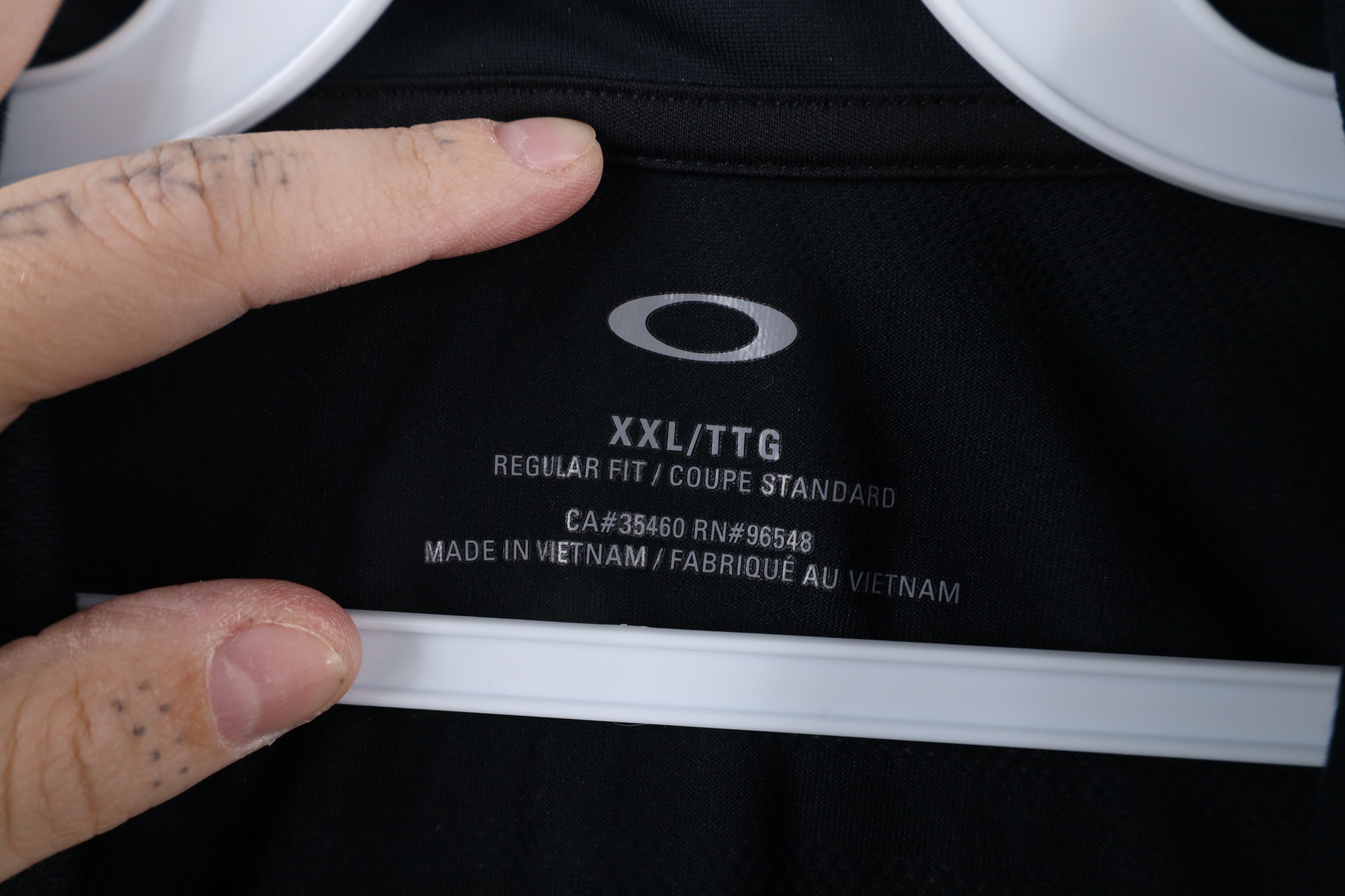 Oakley × Vintage Oakley Center O Logo Striped Knit Collared Golf Polo Black Size US XXL / EU 58 / 5 - 12 Thumbnail