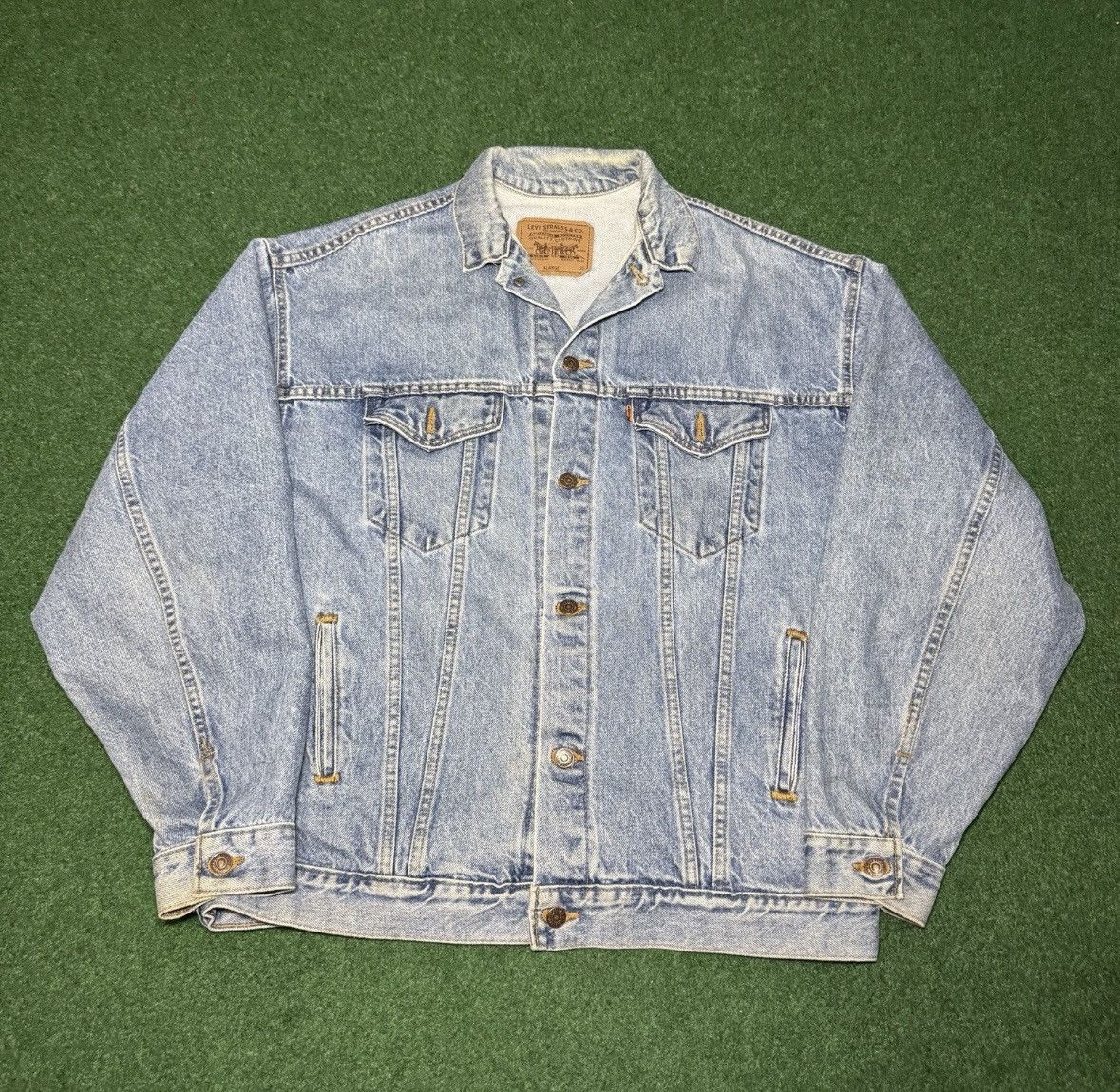 Levi's Vintage Clothing Vintage 90s Levi’s Orange Tab Denim Jacket Sydney Sweeney Size US XL / EU 56 / 4 - 1 Thumbnail
