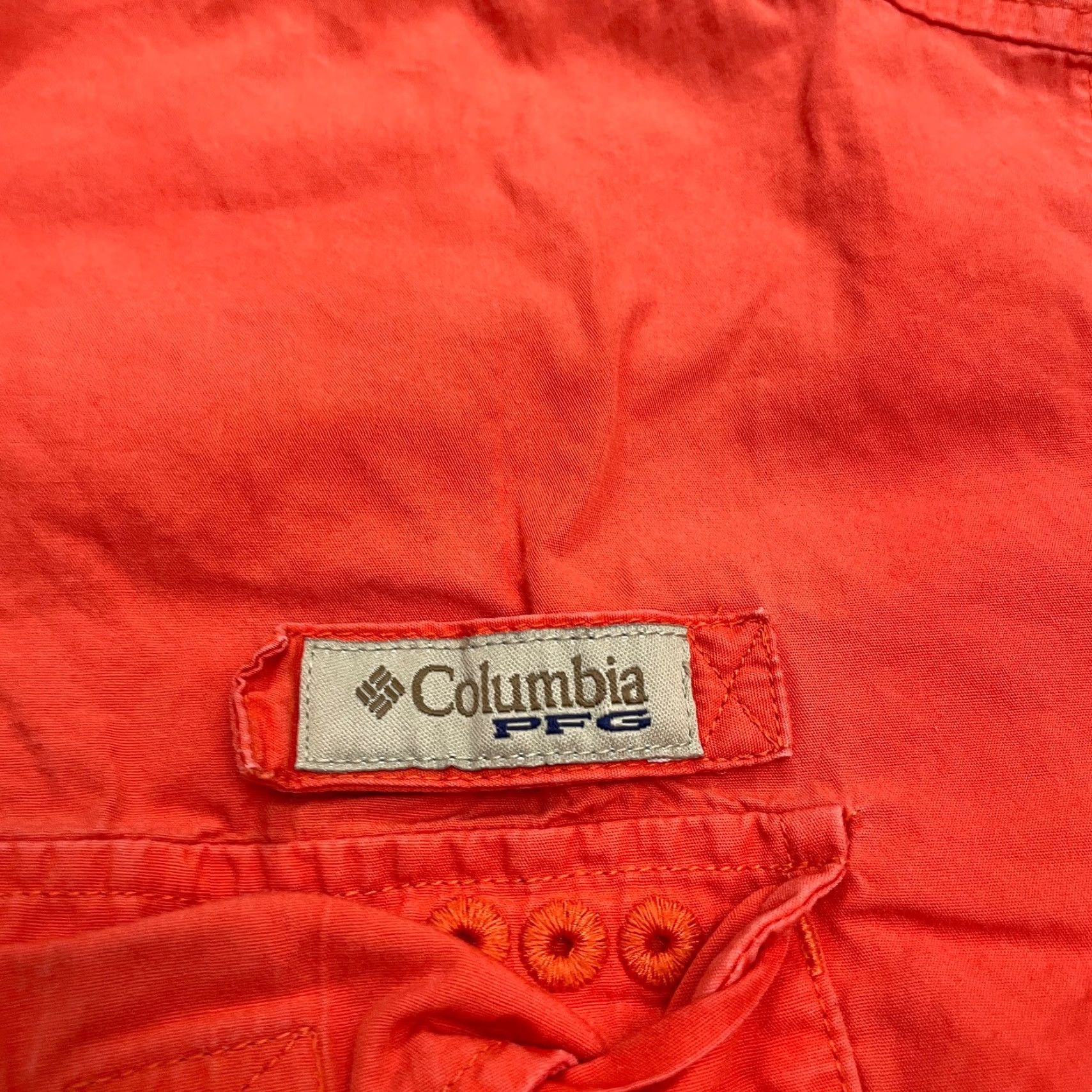 Vintage Columbia PFG Bonehead Button-Up Shirt Mens Large Orange Casual Outdoor University Size US L / EU 52-54 / 3 - 6 Thumbnail