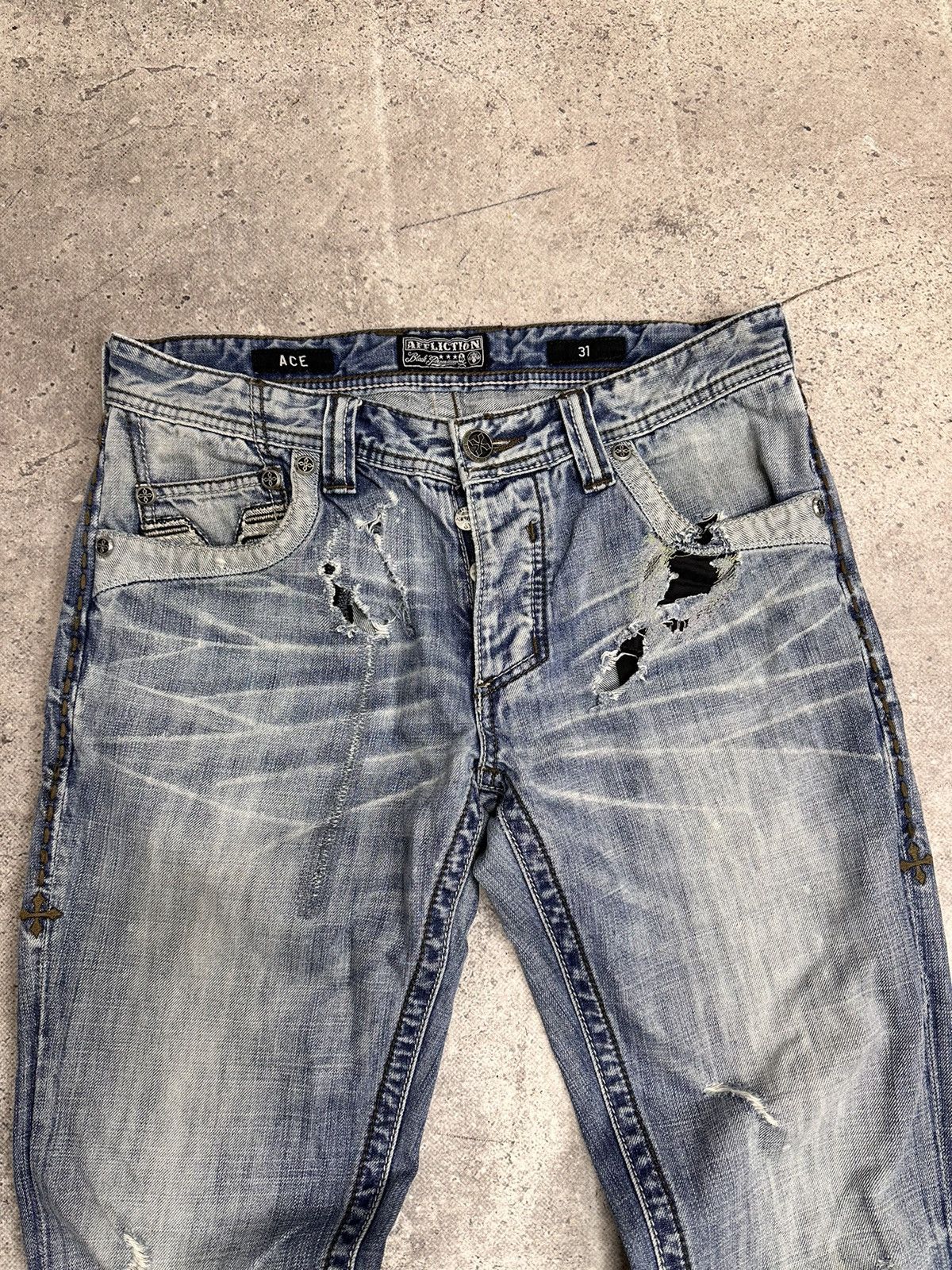 Affliction Vintage Affliction Cargo Bontage Pants y2K Gothic Kill Goa Size US 31 - 4 Thumbnail