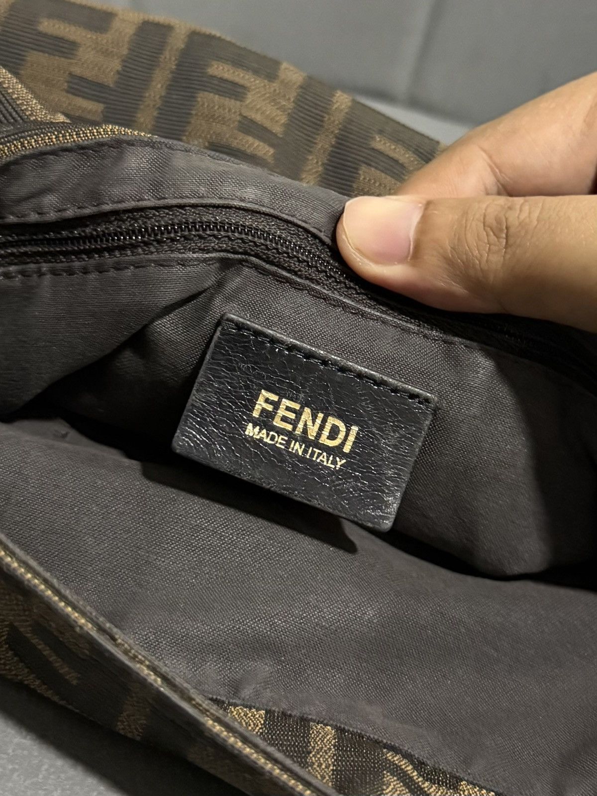 Fendi Vintage Fendi Zucca Large Monogram Shoulder Baguette Bag Size ONE SIZE - 16 Thumbnail
