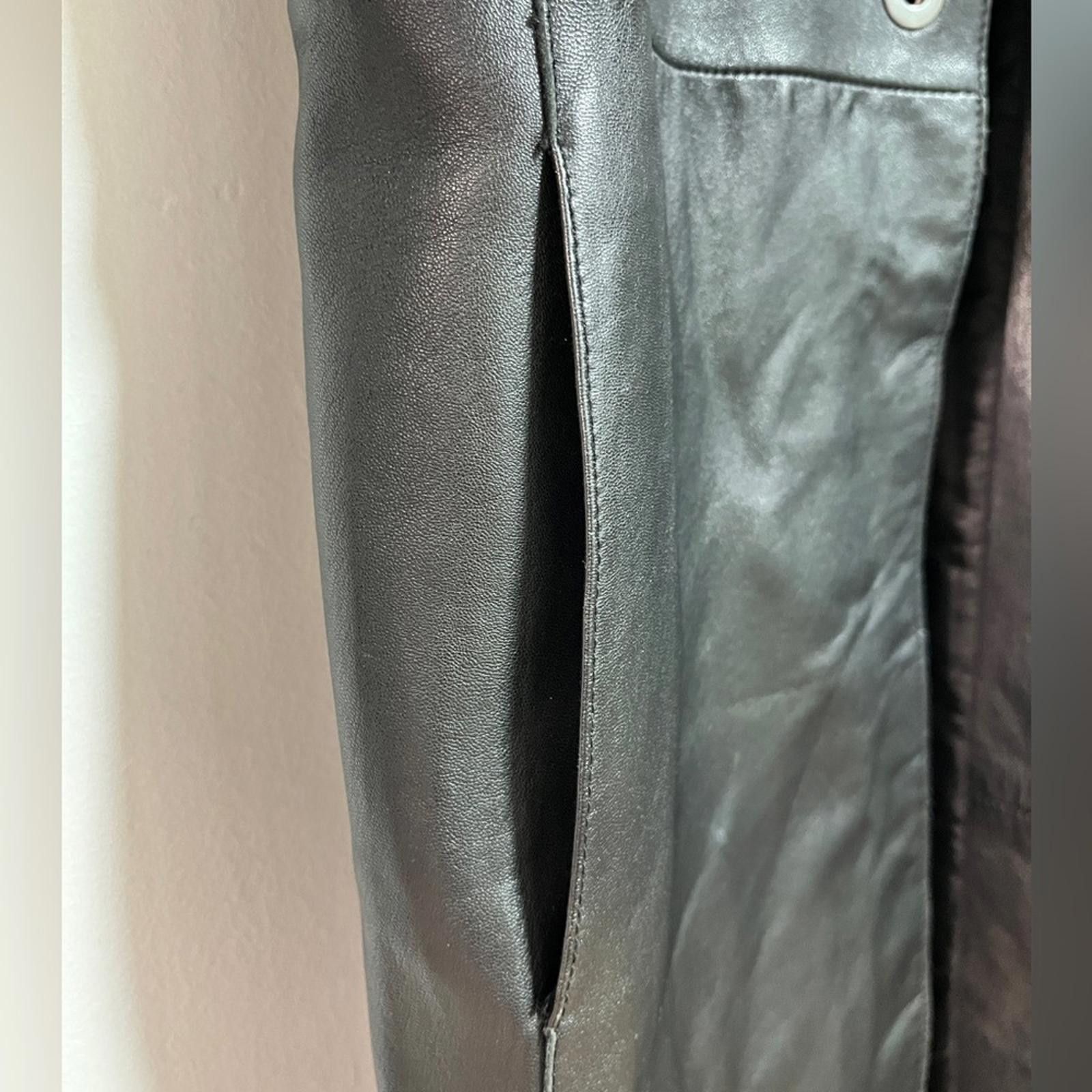 Designer Celestino Women’s Genuine Leather Trench Coat – Size L Size L / US 10 / IT 46 - 6 Thumbnail