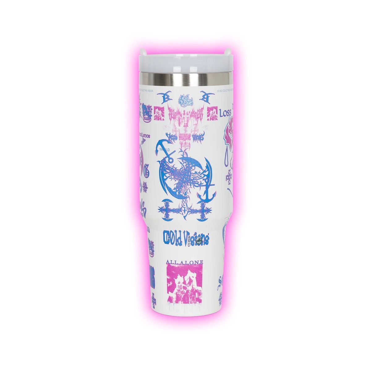 Drain Gang × Sad Boys BLADEE White Cold Visions Tumbler Size ONE SIZE - 3 Thumbnail