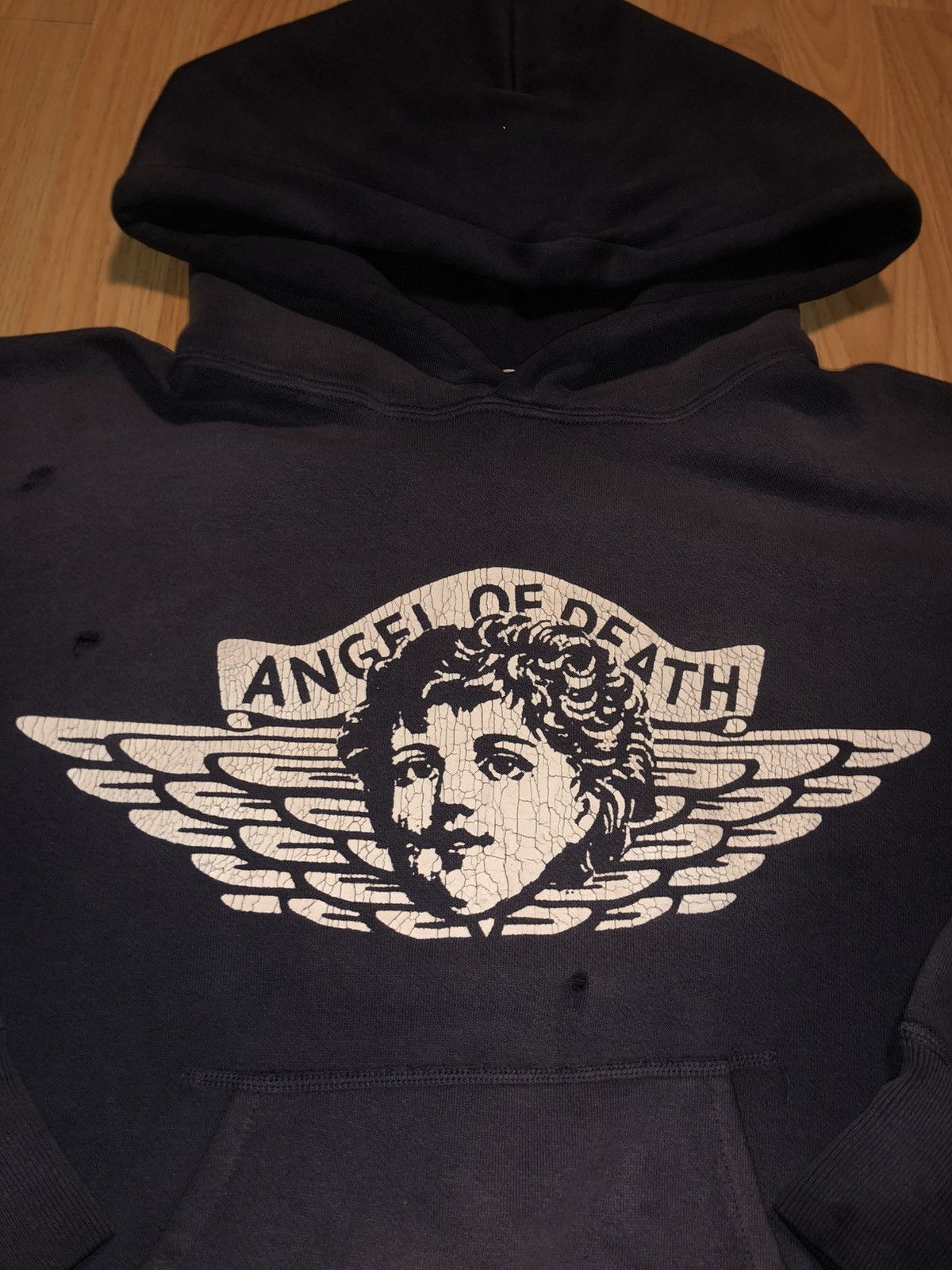 Saint Michael Saint Michael Navy Angel Hoodie - Size Small Size US S / EU 44-46 / 1 - 2 Thumbnail