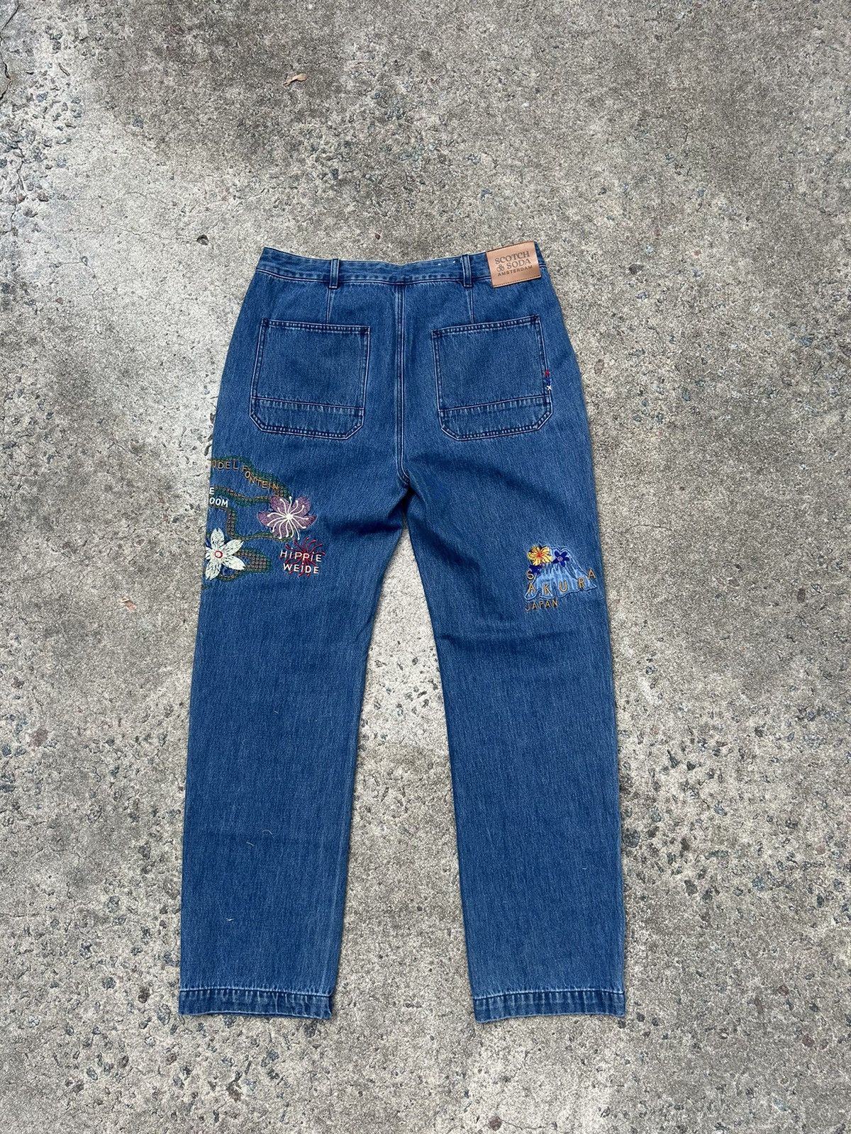 Scotch & Soda Scotch and Soda Embroidered Jeans Size US 33 - 2 Thumbnail