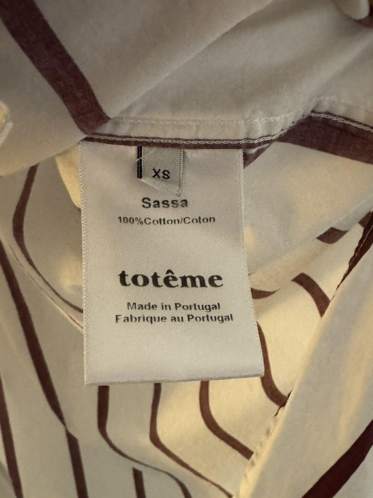 Toteme Toteme Embroidered Logo Red Striped Sassa Shirt size XS Size XS / US 0-2 / IT 36-38 - 4 Thumbnail