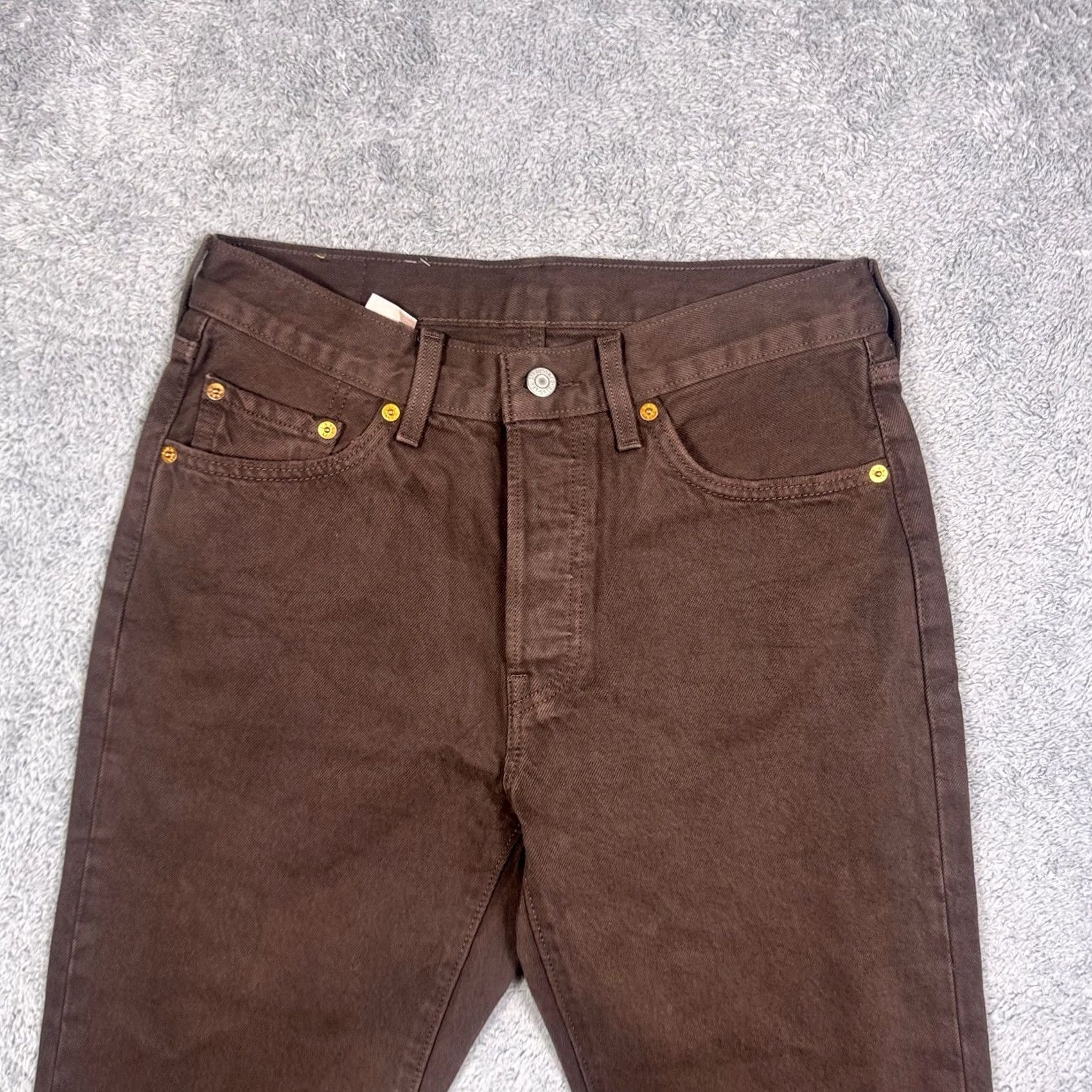 Levi's Levi'S 501xx Jeans - Mens - Y2K Grunge Denim - Button Fly - Medium 28x30 - Brown - Genuine - Size US 28 / EU 44 - 3 Thumbnail