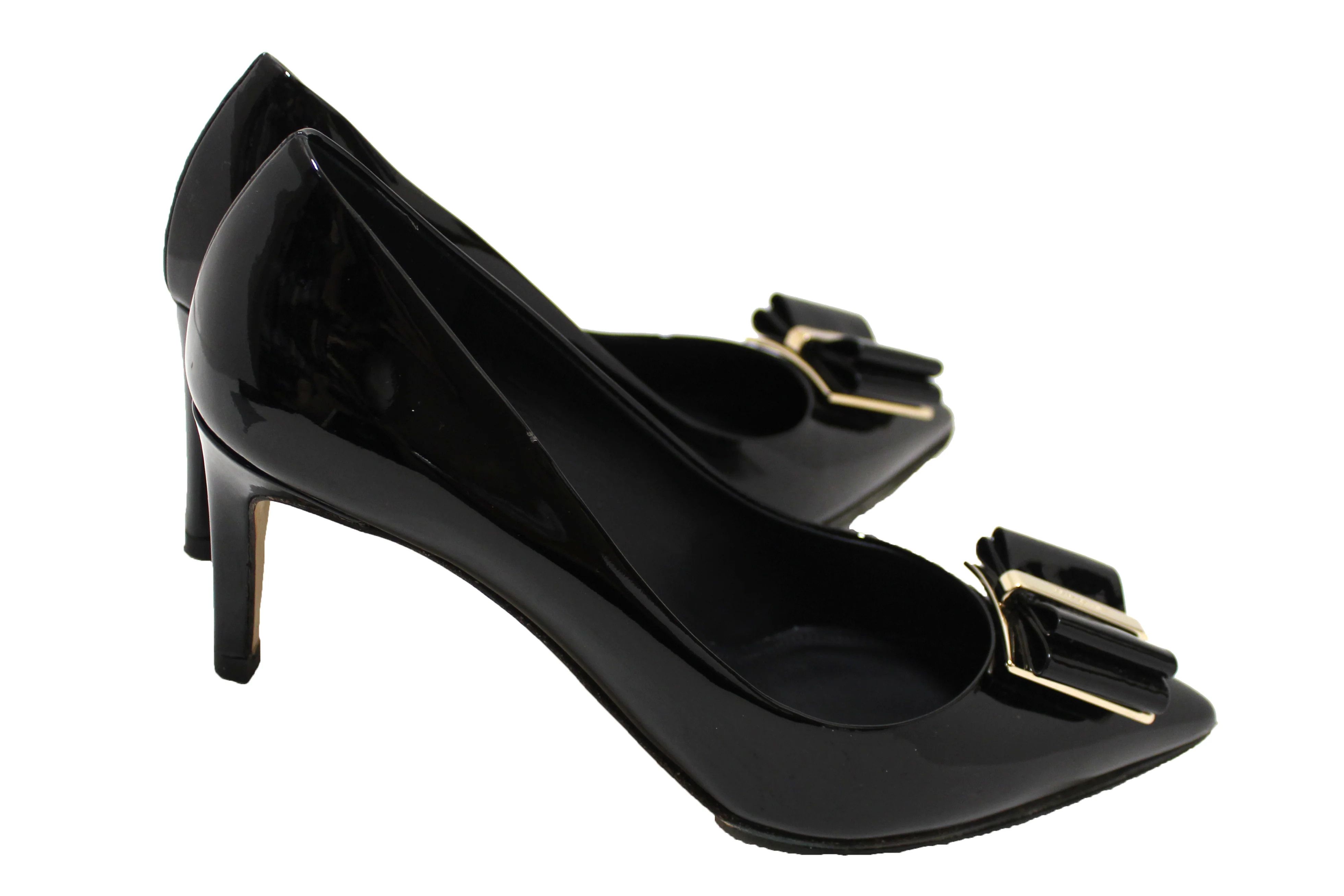 Salvatore Ferragamo o1s1rm0924 Zeri Vara Bow Pumps in Black Size US 8.5 / IT 38.5 - 6 Thumbnail