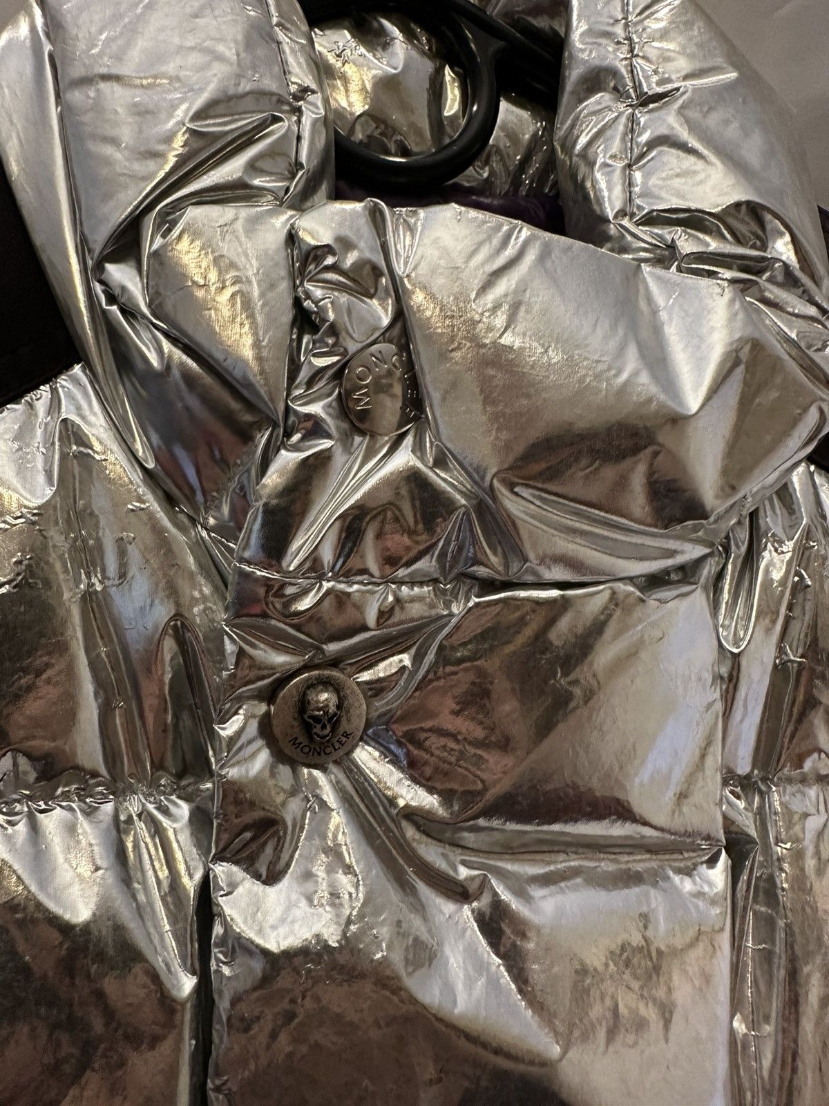 Moncler × Palm Angels Moncler X Palm Angels silver puffer exon vest Size US L / EU 52-54 / 3 - 7 Thumbnail