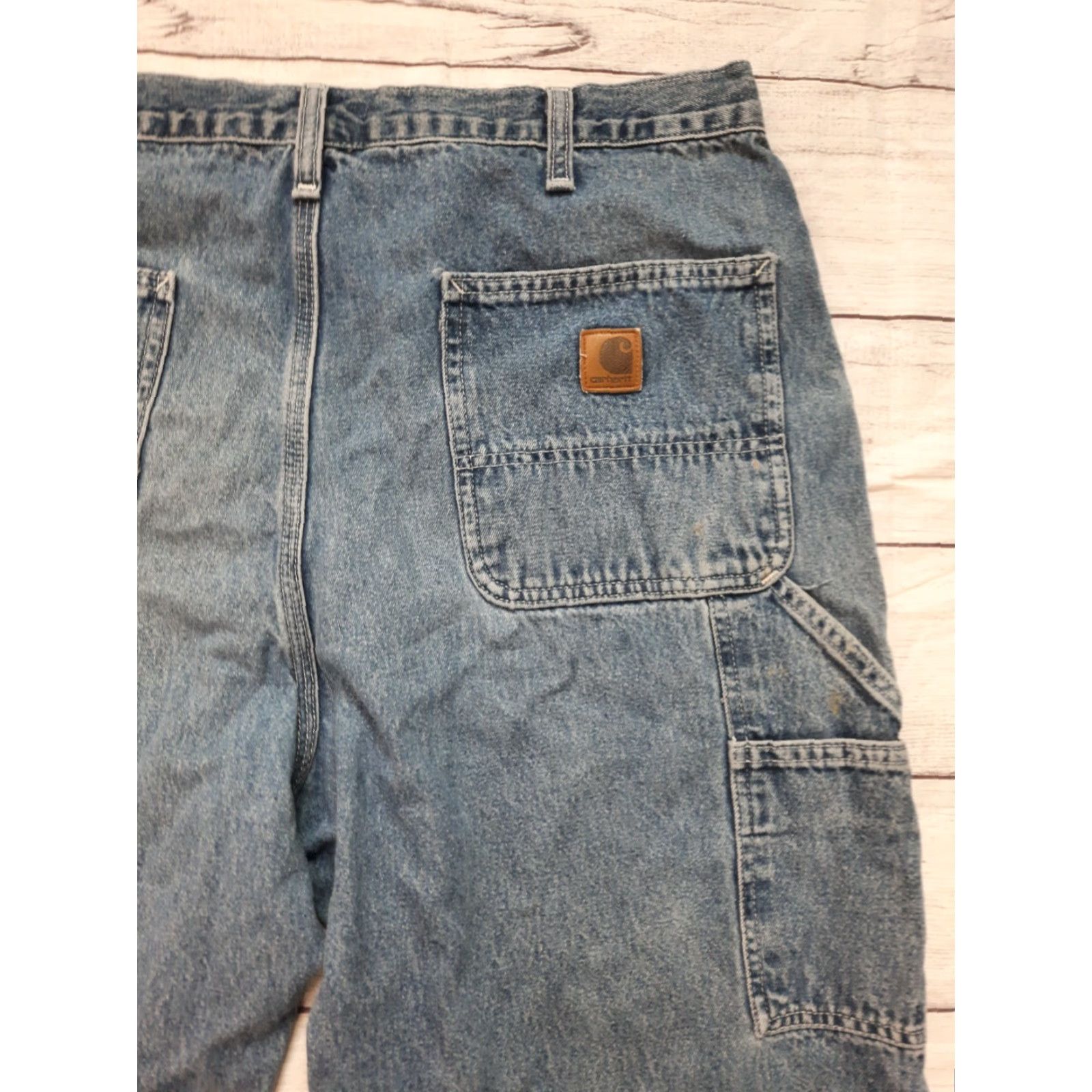 Carhartt Carhartt Jeans Carpenter Loose Original Dungaree Fit 38x32 5-Pocket Design Mens Blue Cotton Straight High Rise Size US 38 / EU 54 - 6 Thumbnail