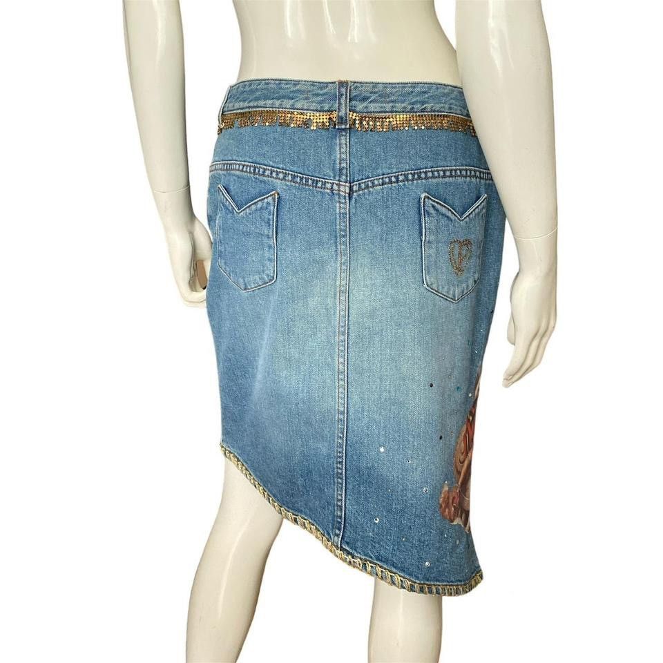 Voyage Vintage Voyage Passion midi asymmetrical denim skirt Size 30" / US 8 / IT 44 - 2 Thumbnail