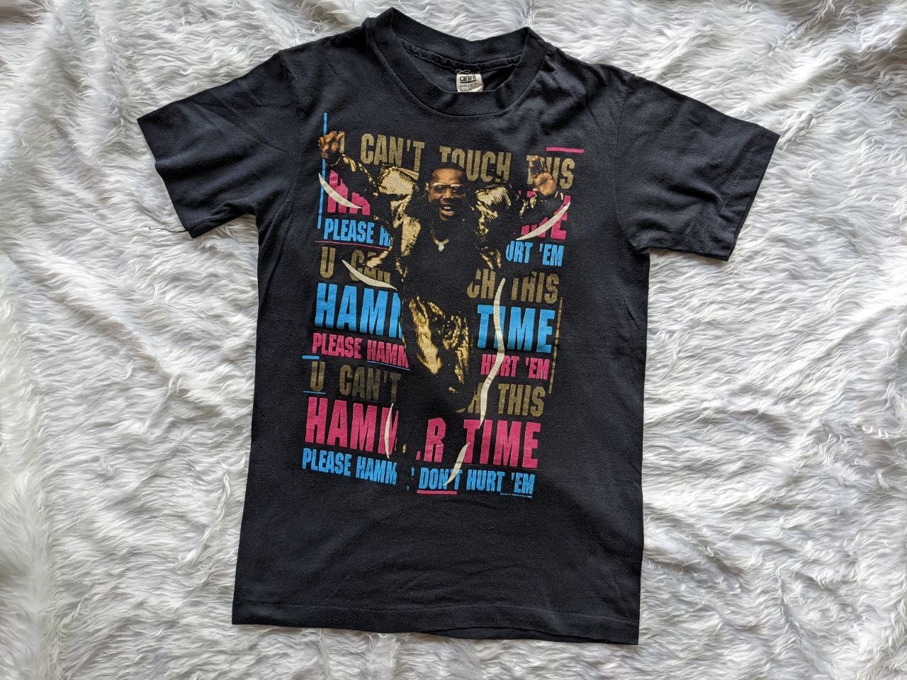 Image of Rap Tees x Vintage 1990 M.c Hammer Raptees in Black, Men's (Size Small)