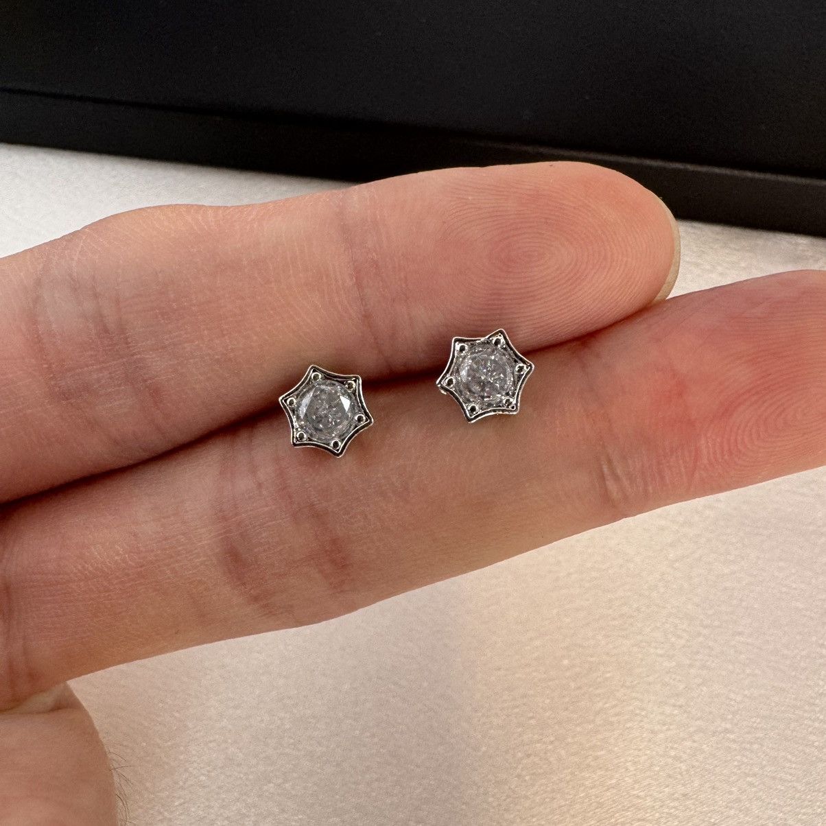 Other 6mm CZ Star Stud Earrings for Men Women Size ONE SIZE - 6 Thumbnail