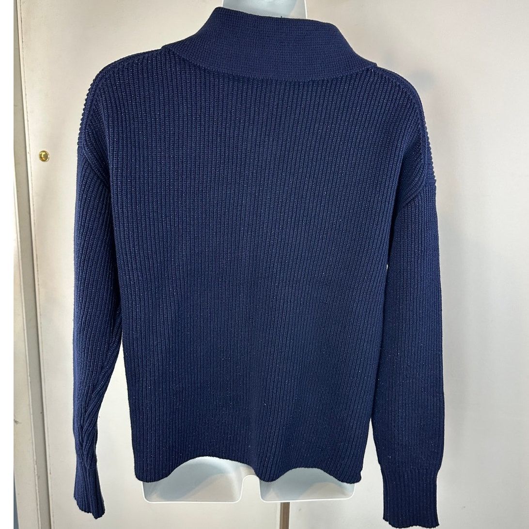 French Connection Indigo French Connection Janica Zip Cardigan Small Sweater Size S / US 4 / IT 40 - 2 Thumbnail