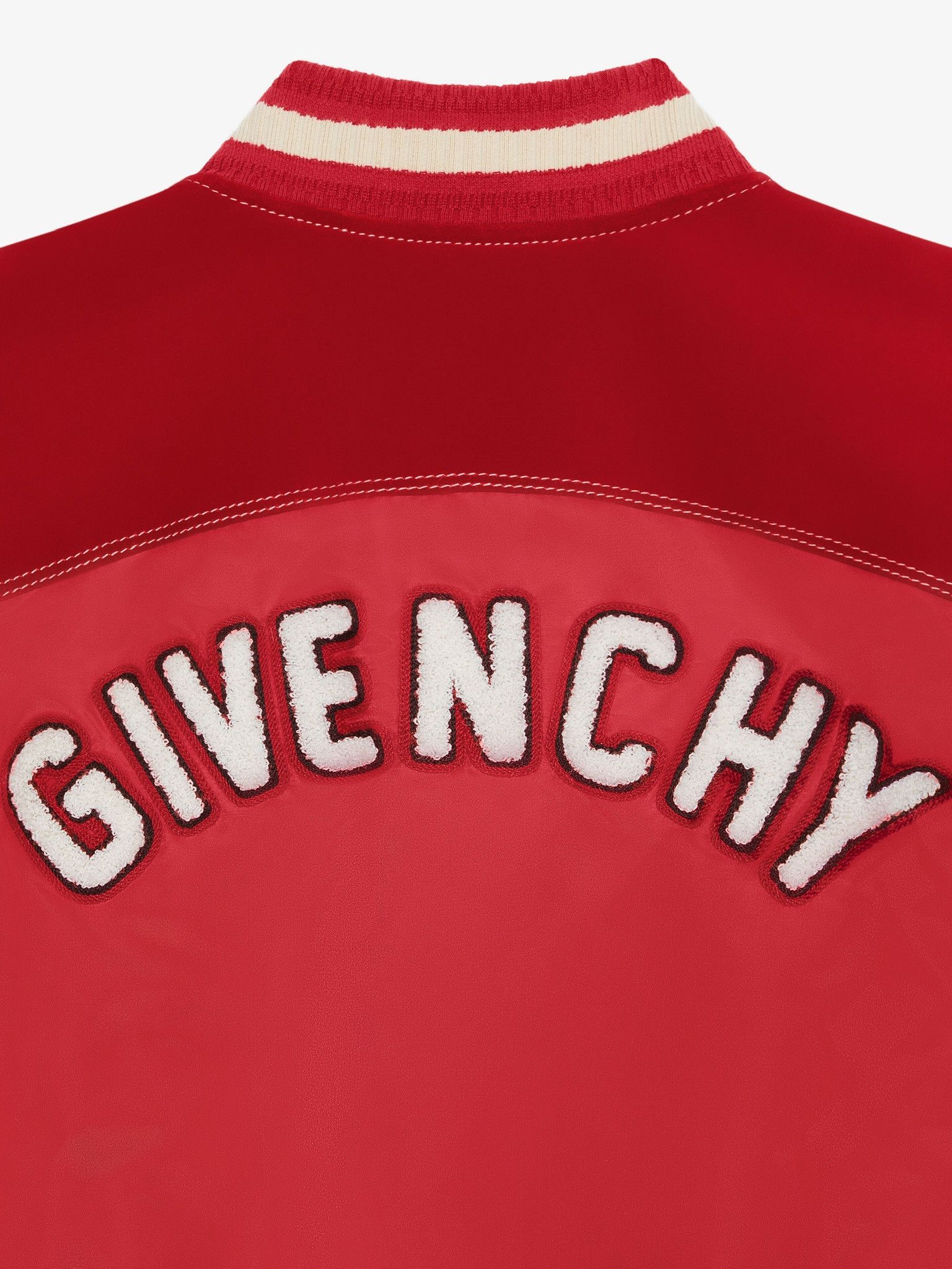 Givenchy o1w1db10325 Bi Material Oversized Varsity in Red/Cherry Size S / US 4 / IT 40 - 3 Thumbnail