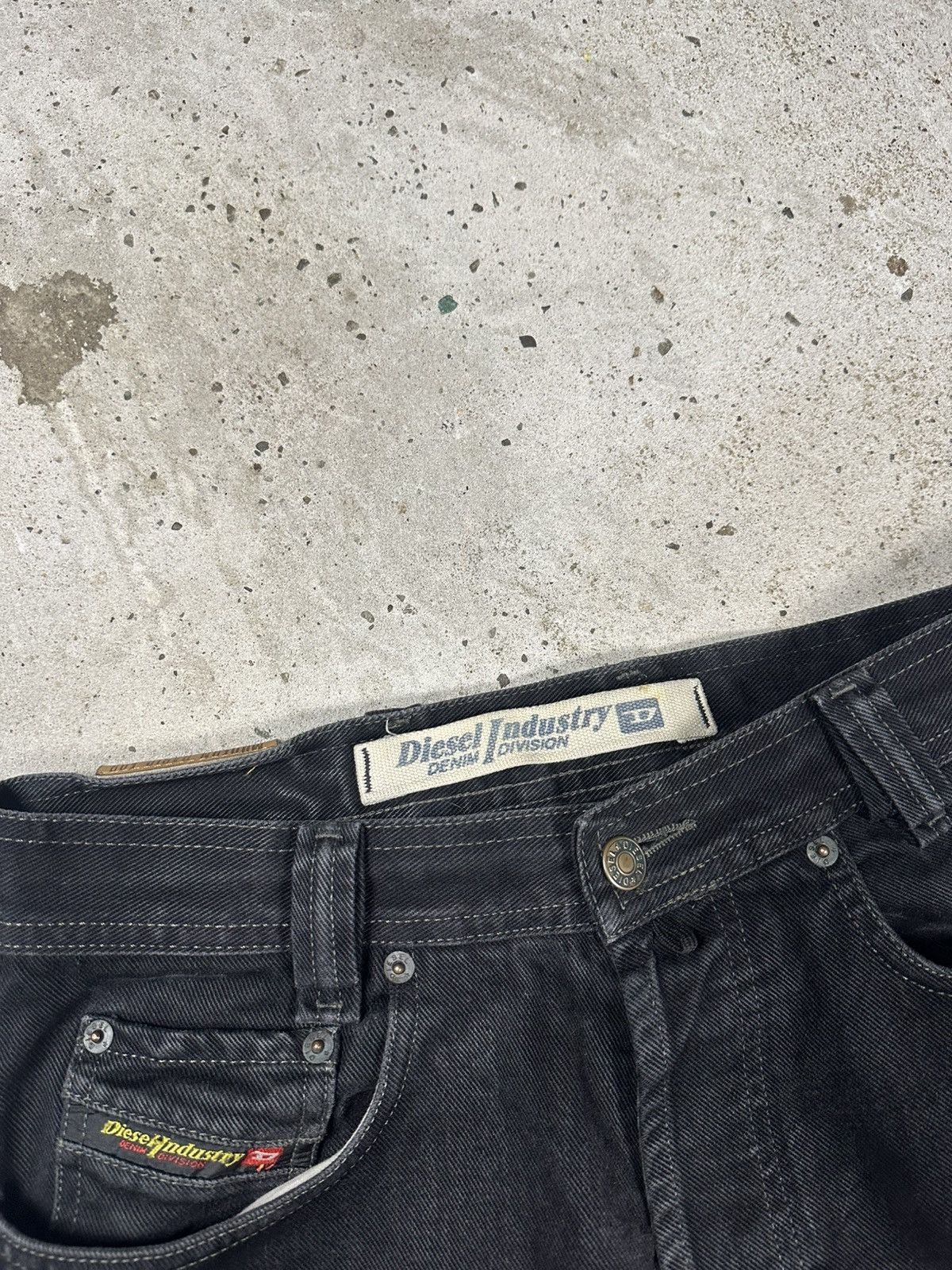 Diesel Vintage 90s Diesel Paddle Black Baggy Denim Jeans Jacket Size US 30 / EU 46 - 9 Thumbnail