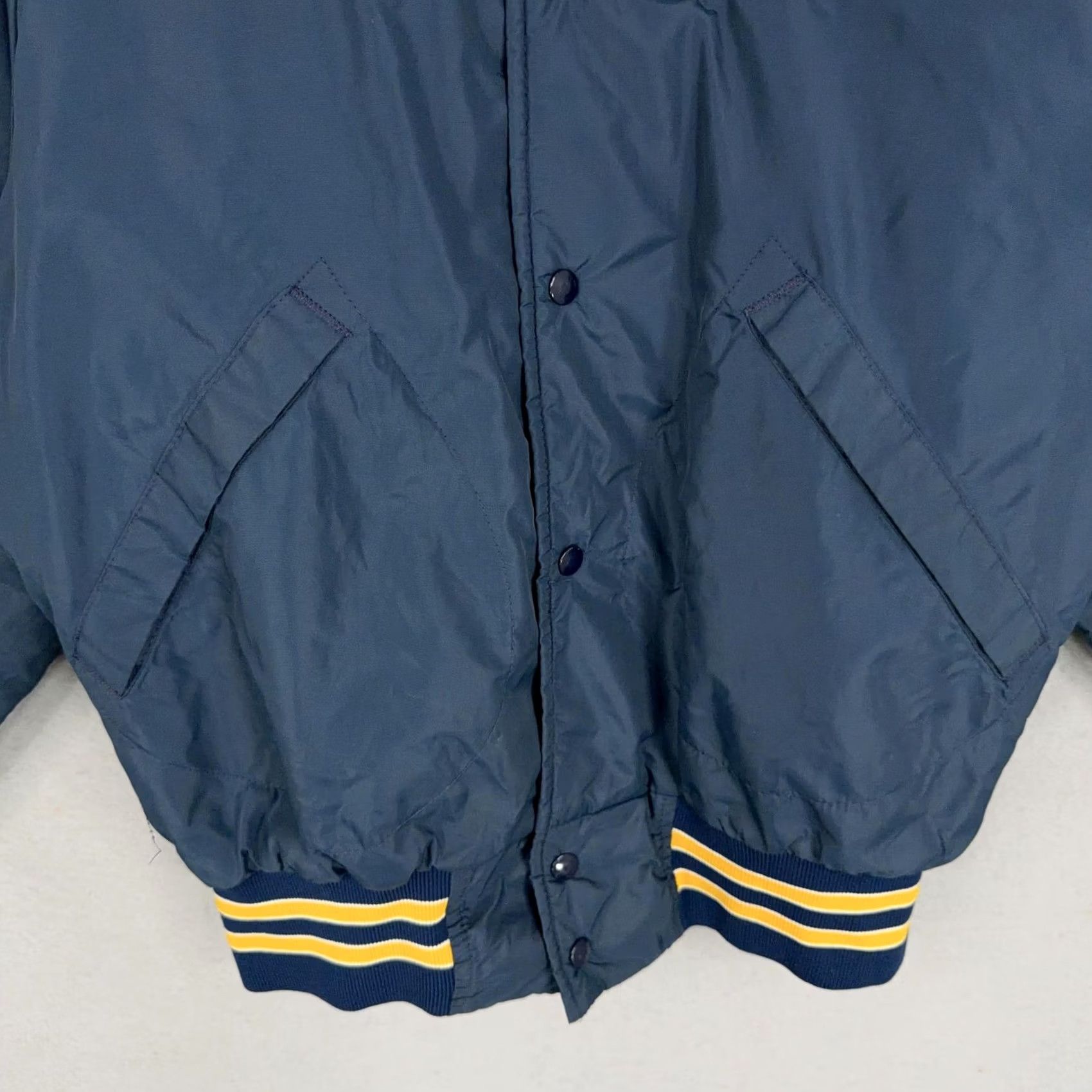 Dunbrooke VINTAGE Dunbrooke Clintondale Dragons Jacket Mens Small Navy Pla Jac 80s Bomber Jacket Size US S / EU 44-46 / 1 - 4 Thumbnail