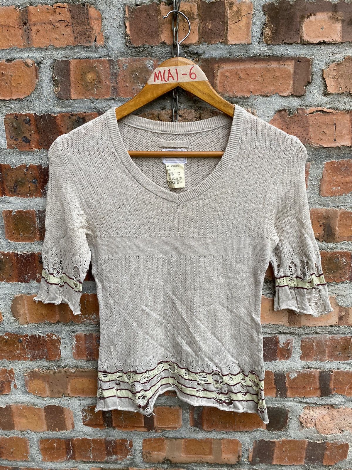 Maison MIHARA YASUHIRO SS03 Mummy Knit distresses Size US XS / EU 42 / 0 - 2 Thumbnail