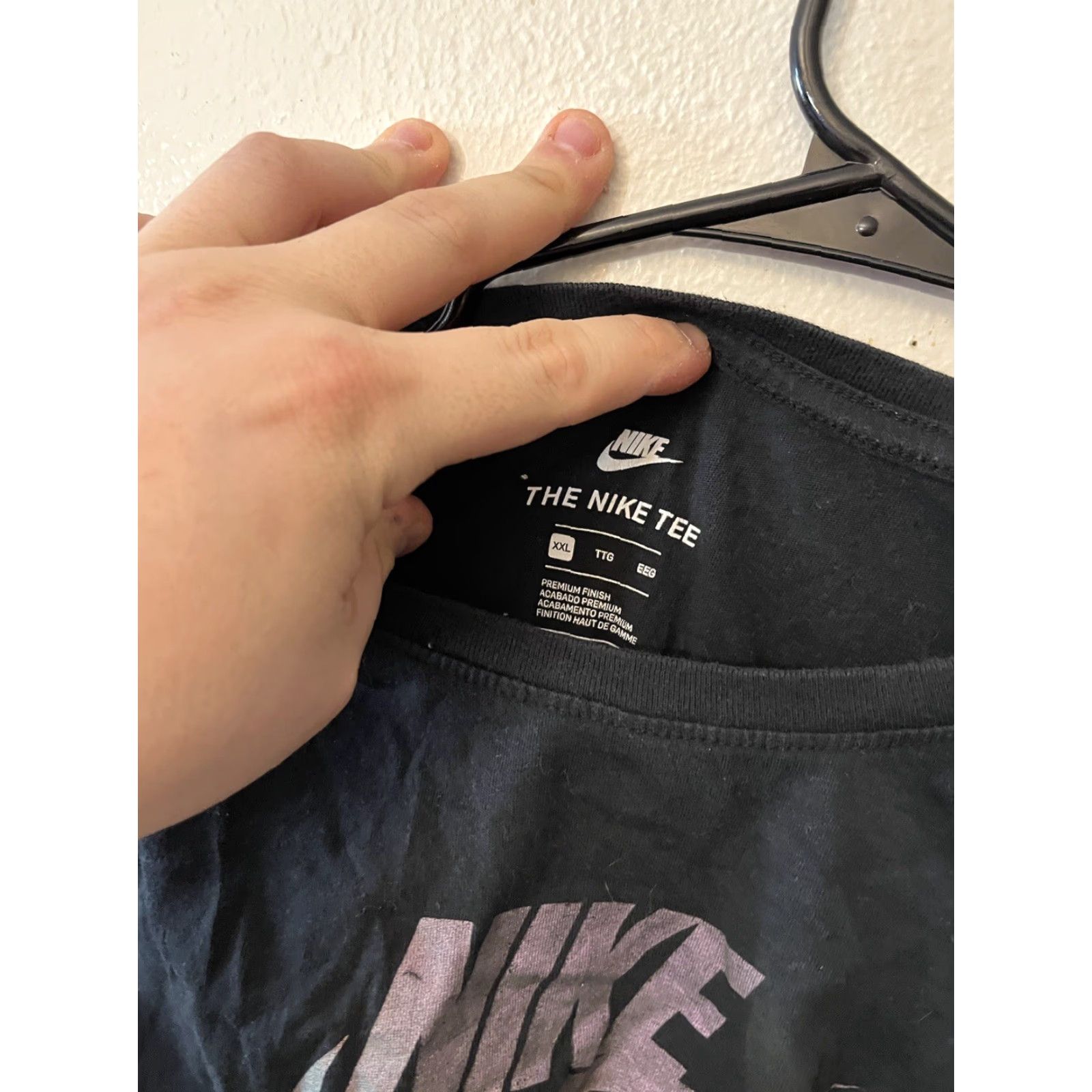 Nike Nike Men XXL Black Graphic Print T-Shirt Casual Athletic Short Sleeve Sleep Fit Size US XXL / EU 58 / 5 - 2 Thumbnail