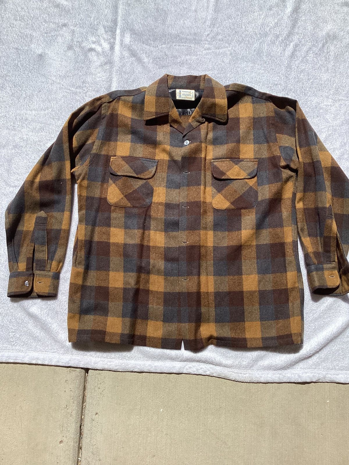Towncraft × Vintage Vtg 80s/90s town craft plus by pennies wool plaid jacket Size US XL / EU 56 / 4 - 1 Thumbnail