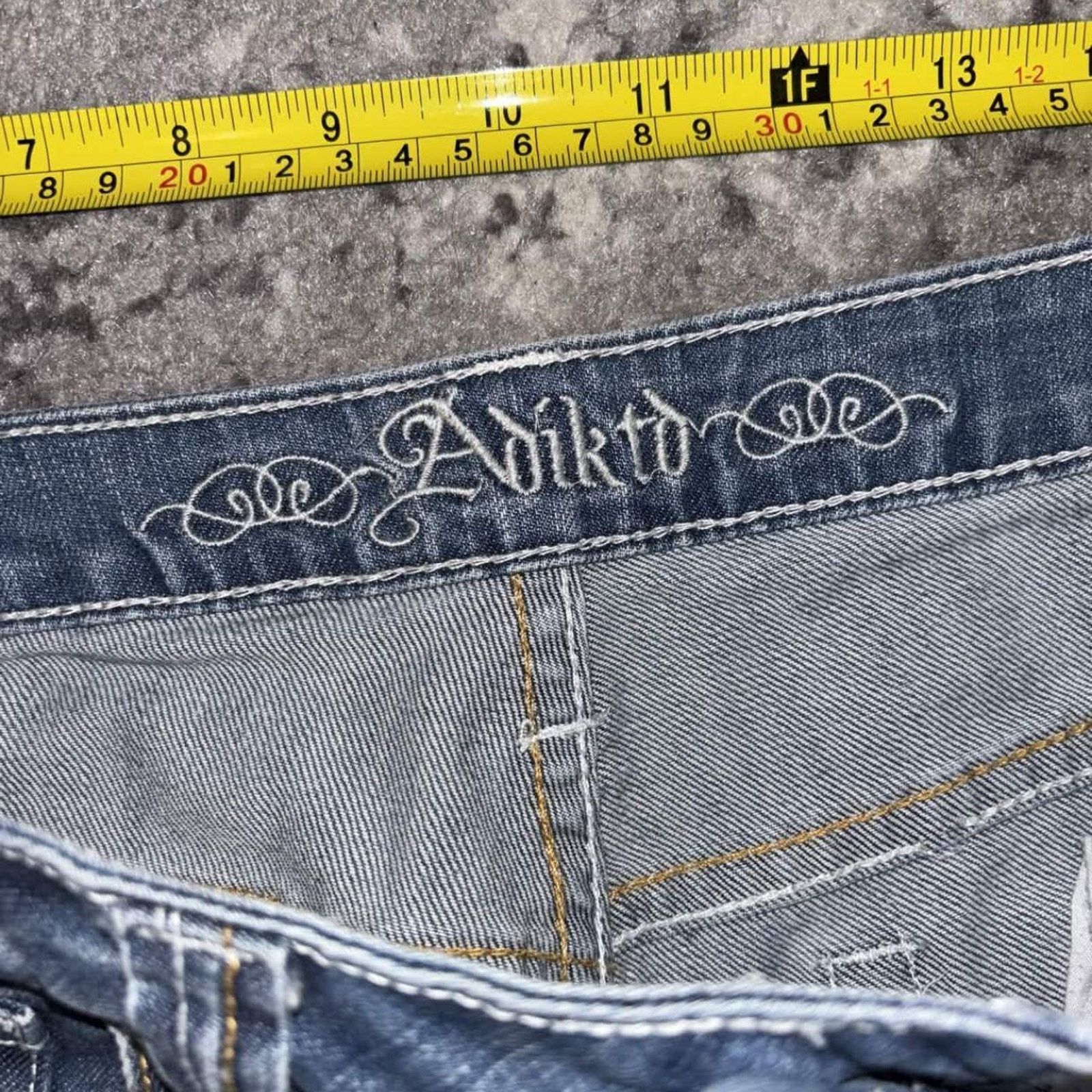 Vintage Y2K Adikto Wide Leg Flare Denim Jeans Size 29" - 3 Thumbnail