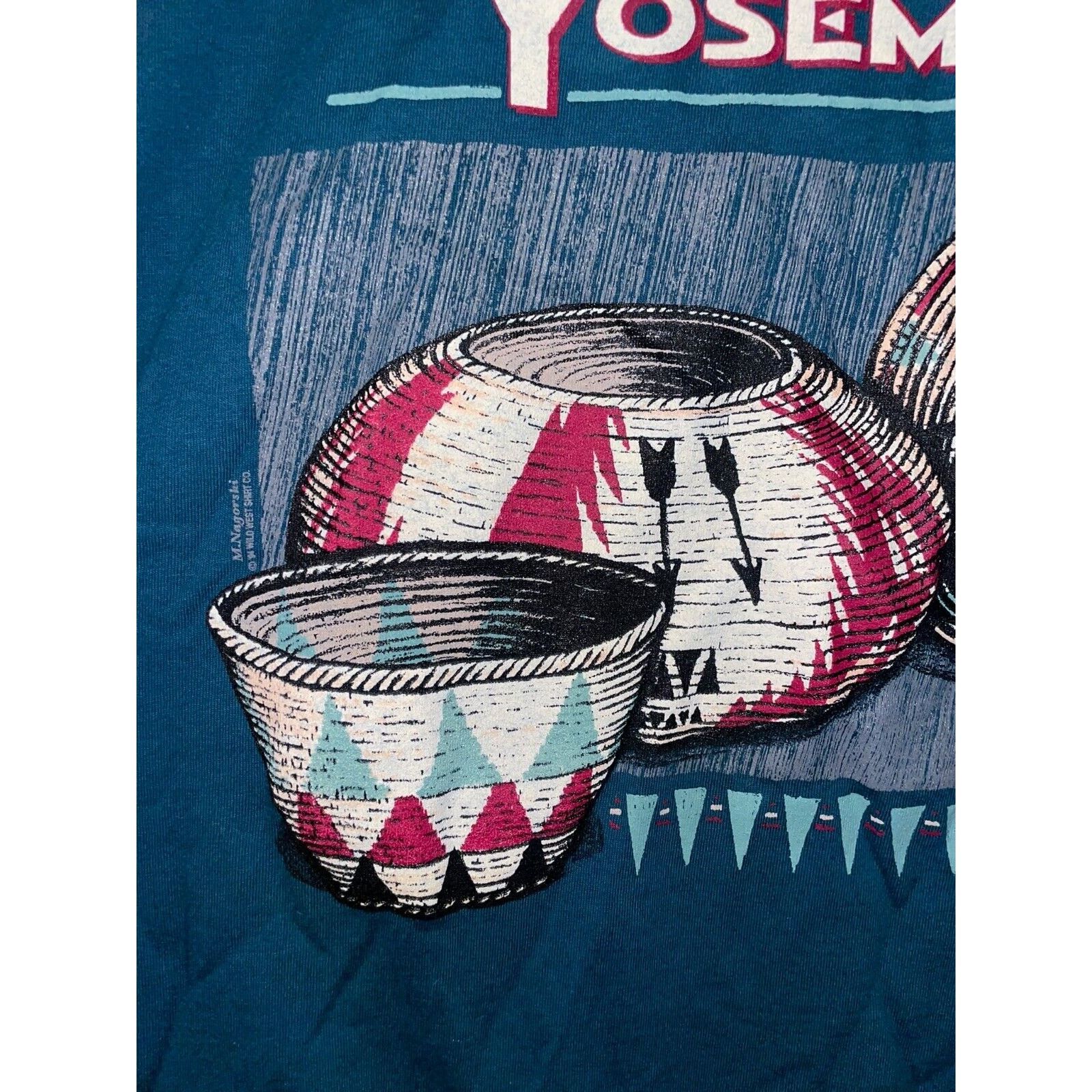 Jerzees Vintage Yosemite Shirt Native American Pots Tee VTG 90s L Size US L / EU 52-54 / 3 - 4 Thumbnail