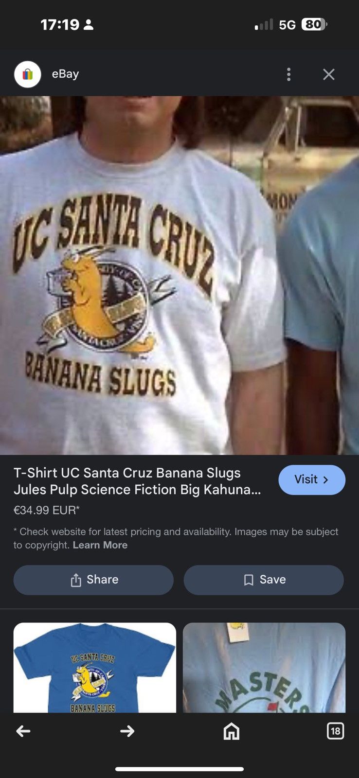 Vintage Vintage 90’s UC Santa Cruz Jules Pulp Function Movie T shirt Size US M / EU 48-50 / 2 - 9 Thumbnail