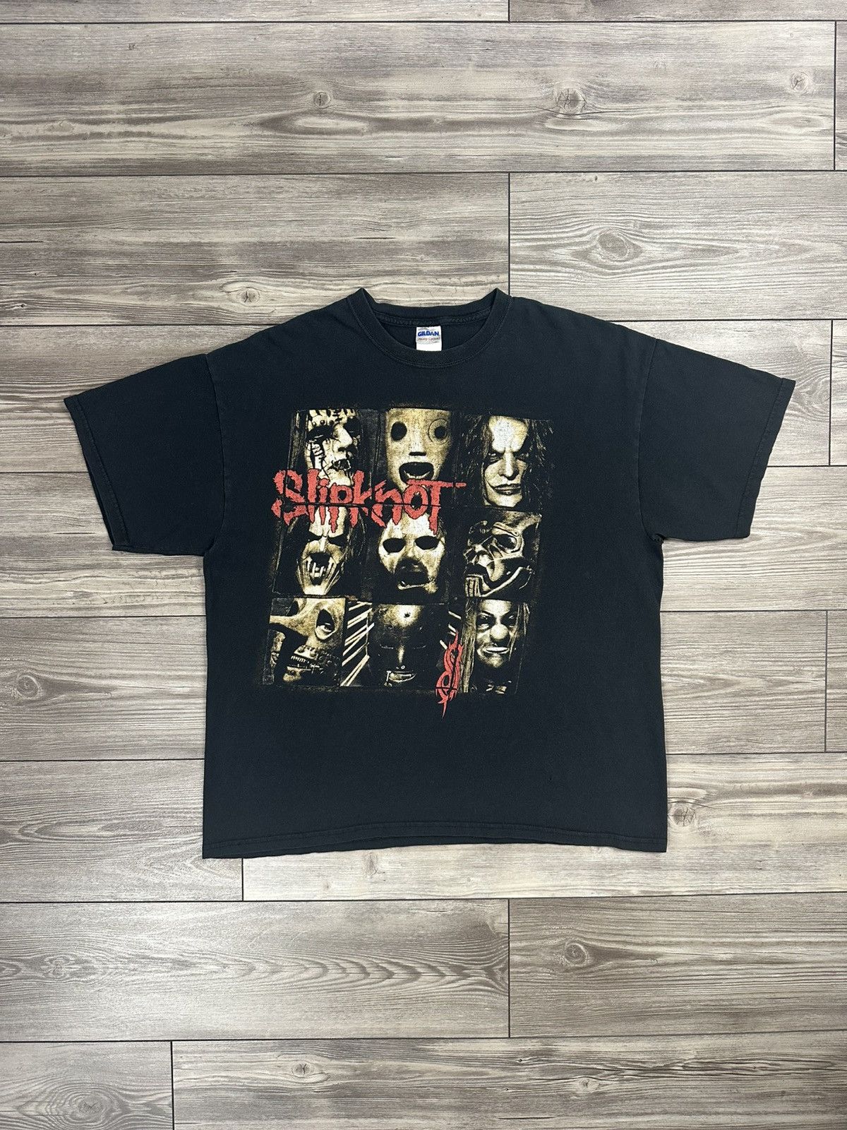 Gildan Vintage Y2K Slipknot Grunge Band T Shirt Size US XL / EU 56 / 4 - 1 Thumbnail