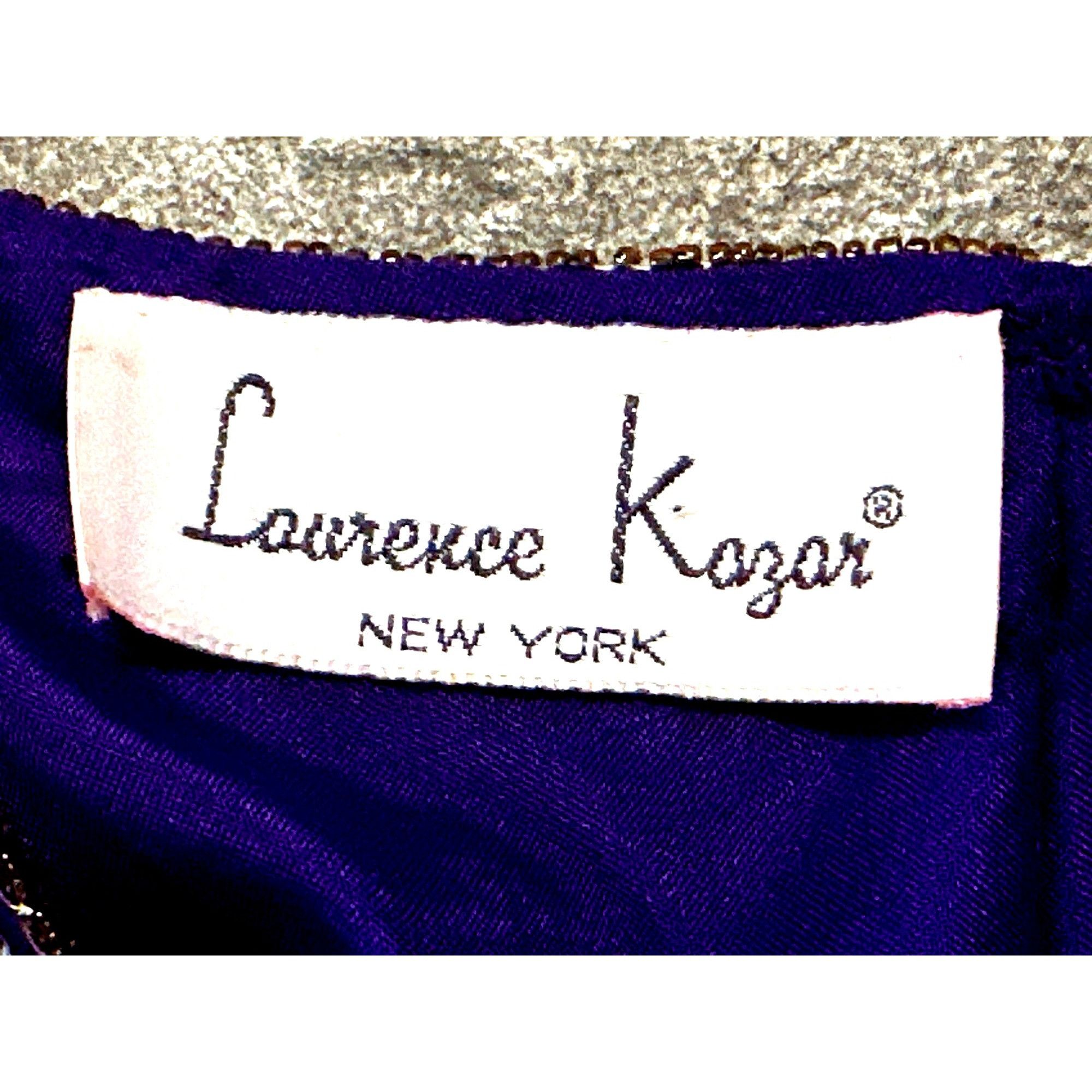 Other All Silk Vintage Dress by Lawrence Kazar Med Purple Beaded C Size S / US 4 / IT 40 - 10 Thumbnail