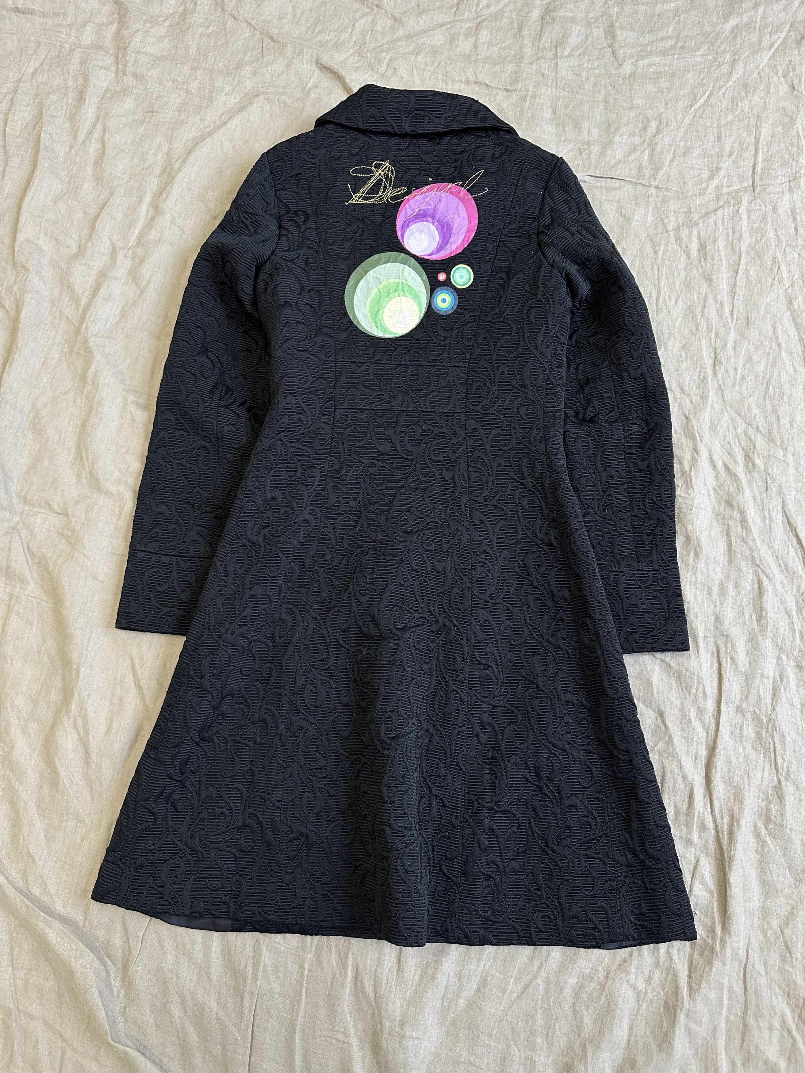 Desigual Desigual Floral Embroidered Long Coat 6392AC Size S / US 4 / IT 40 - 6 Thumbnail