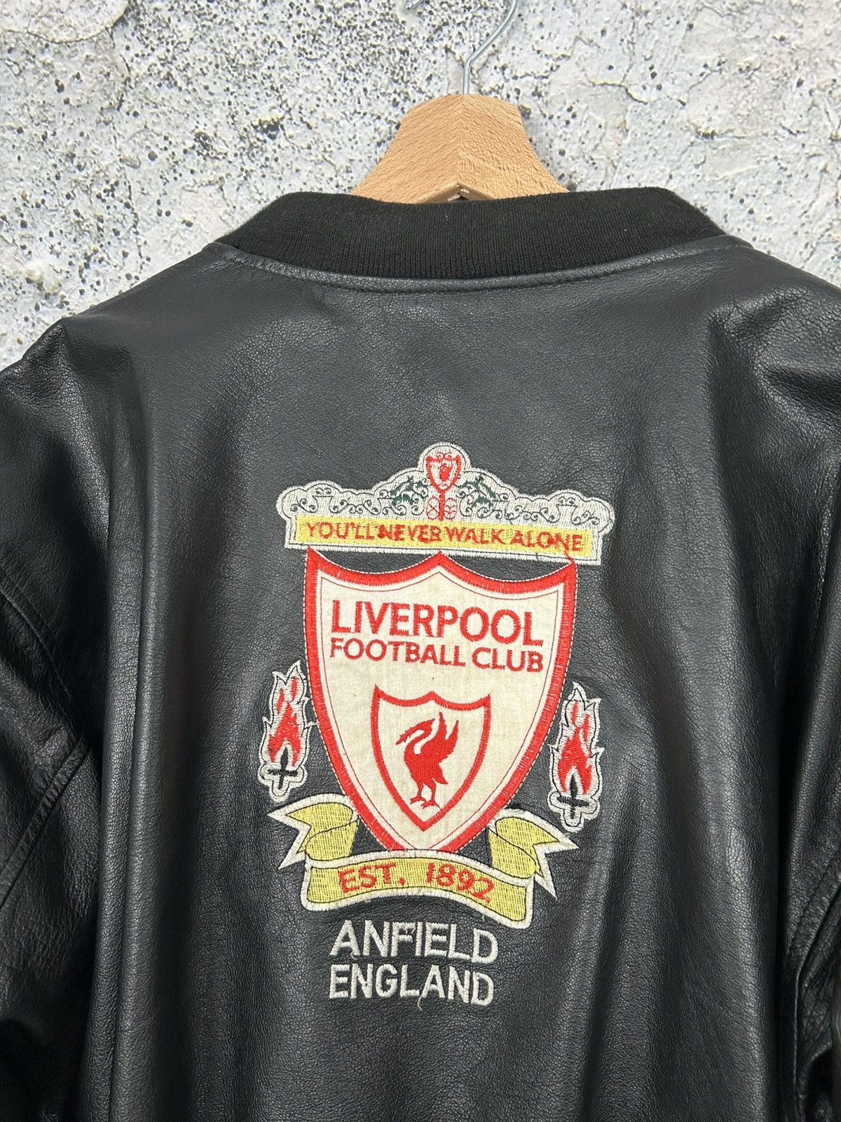 Vintage Vintage Liverpool FC 90s Genuine Leather Jacket Archive Rare Size US XL / EU 56 / 4 - 8 Thumbnail