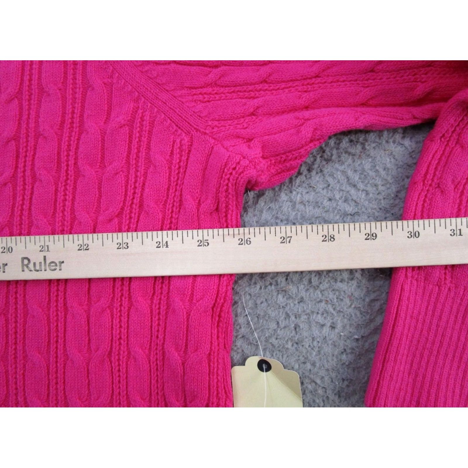 Vintage St. John's Bay Sweater Pullover Womens Pink Cable Knit 3X Plus Size Winter Fall Spring Body Knit Regular Wom en Girls Mens Size XXL / US 16-18 / IT 52-54 - 7 Thumbnail