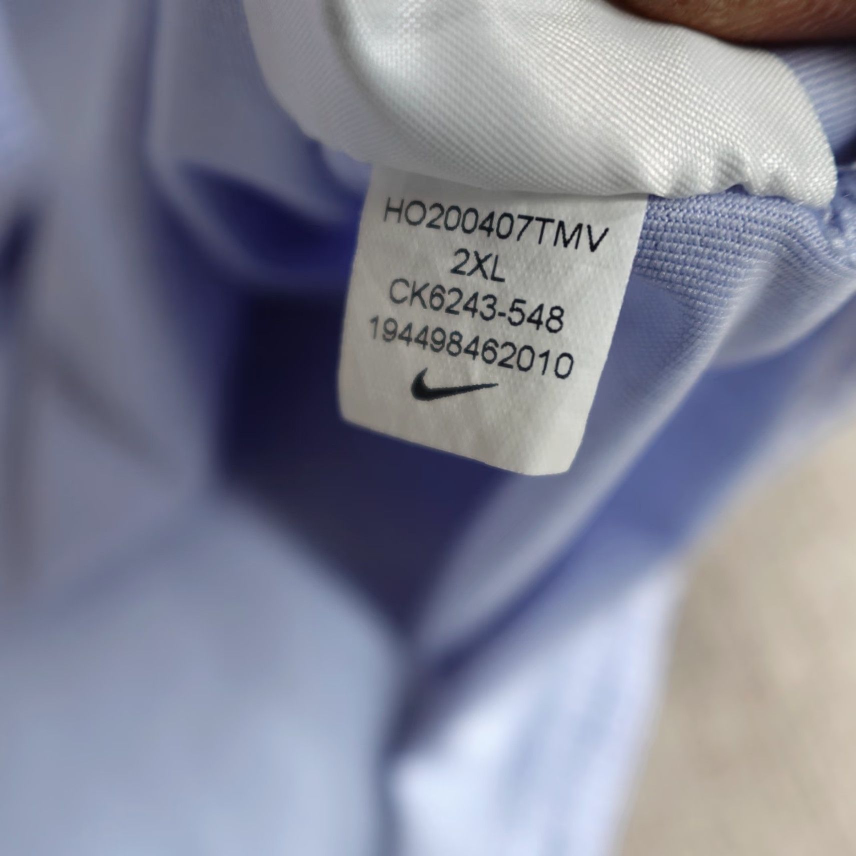 Nike Nike Polo Shirt Golf 2XL Blue Striped Geometric Dri-Fit Nike Golf Men Polo Shirt 2XL Blue Geometric Embroidered Size US XXL / EU 58 / 5 - 4 Thumbnail