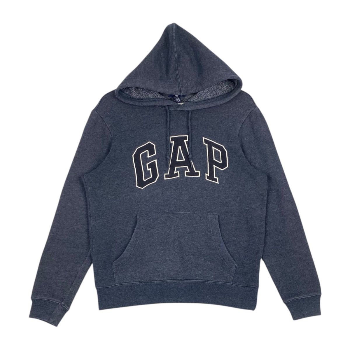 Gap × Vintage Vintage Gap Hoodie Embroidered Sweatshirt Navy Blue Size US L / EU 52-54 / 3 - 1 Thumbnail