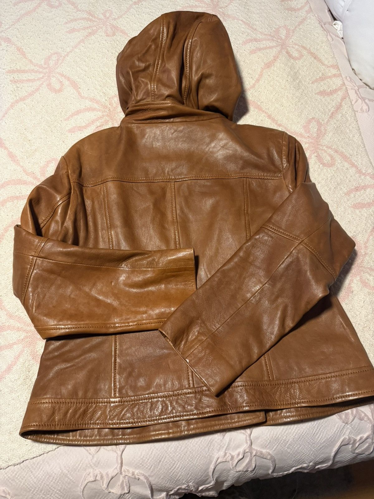 Other Closet Cognac Leather Moto Jacket - Brown Size XL / US 12-14 / IT 48-50 - 3 Thumbnail