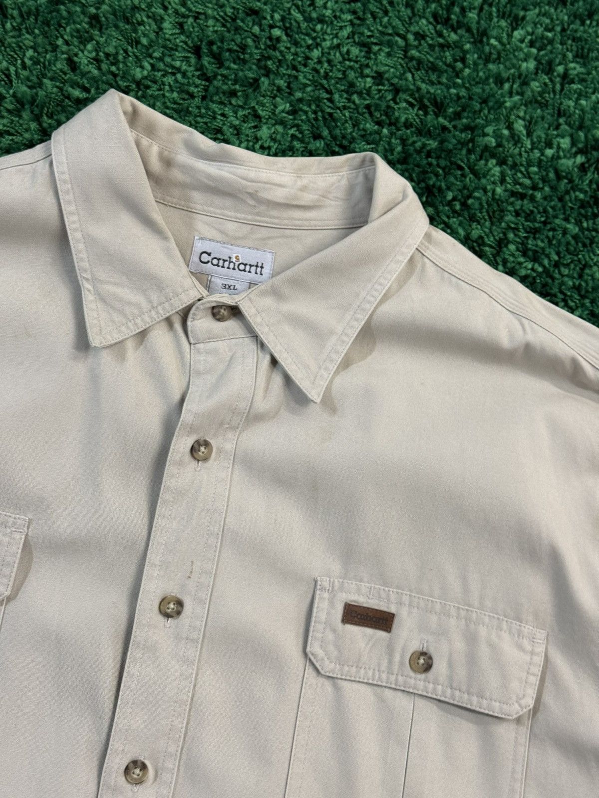 Carhartt × Vintage Oversized Vintage 90s Carhartt Work Shirt 3XL Long Size US XXL / EU 58 / 5 - 3 Thumbnail