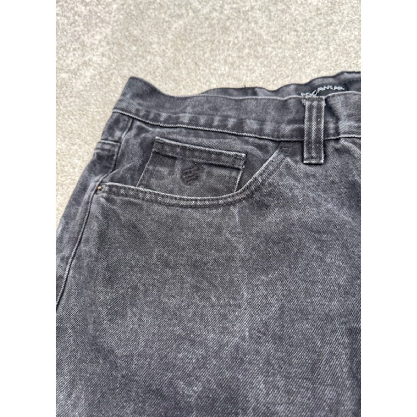Rocawear Rocawear Jeans Shorts Men's 38x13 Black Denim Baggy Hip Hop 100% Cotton 6297 Vintage 90s Mens Size US 38 / EU 54 - 2 Thumbnail