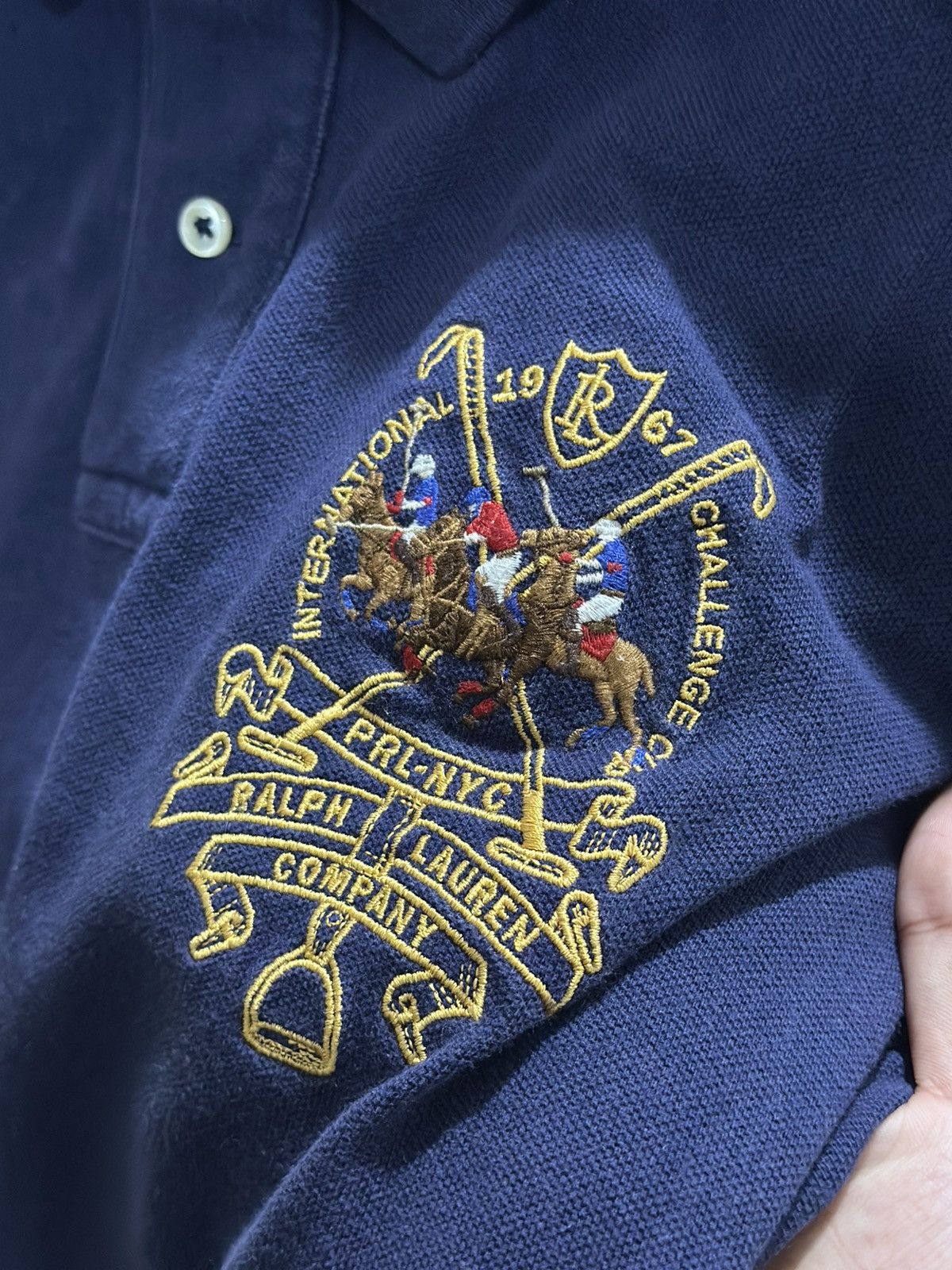 Polo Ralph Lauren Polo Ralph Lauren Triple Pony Shirt Size US XL / EU 56 / 4 - 6 Thumbnail