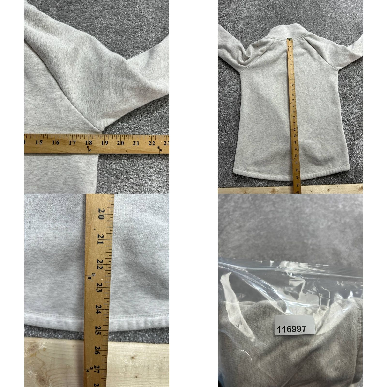 Athleta Athleta Karma Asym Sweatshirt Womens XS Gray Fleece Lined Relaxed Pullover Mock Neck Sweatshirt Casual Activewear Size XS / US 0-2 / IT 36-38 - 8 Thumbnail