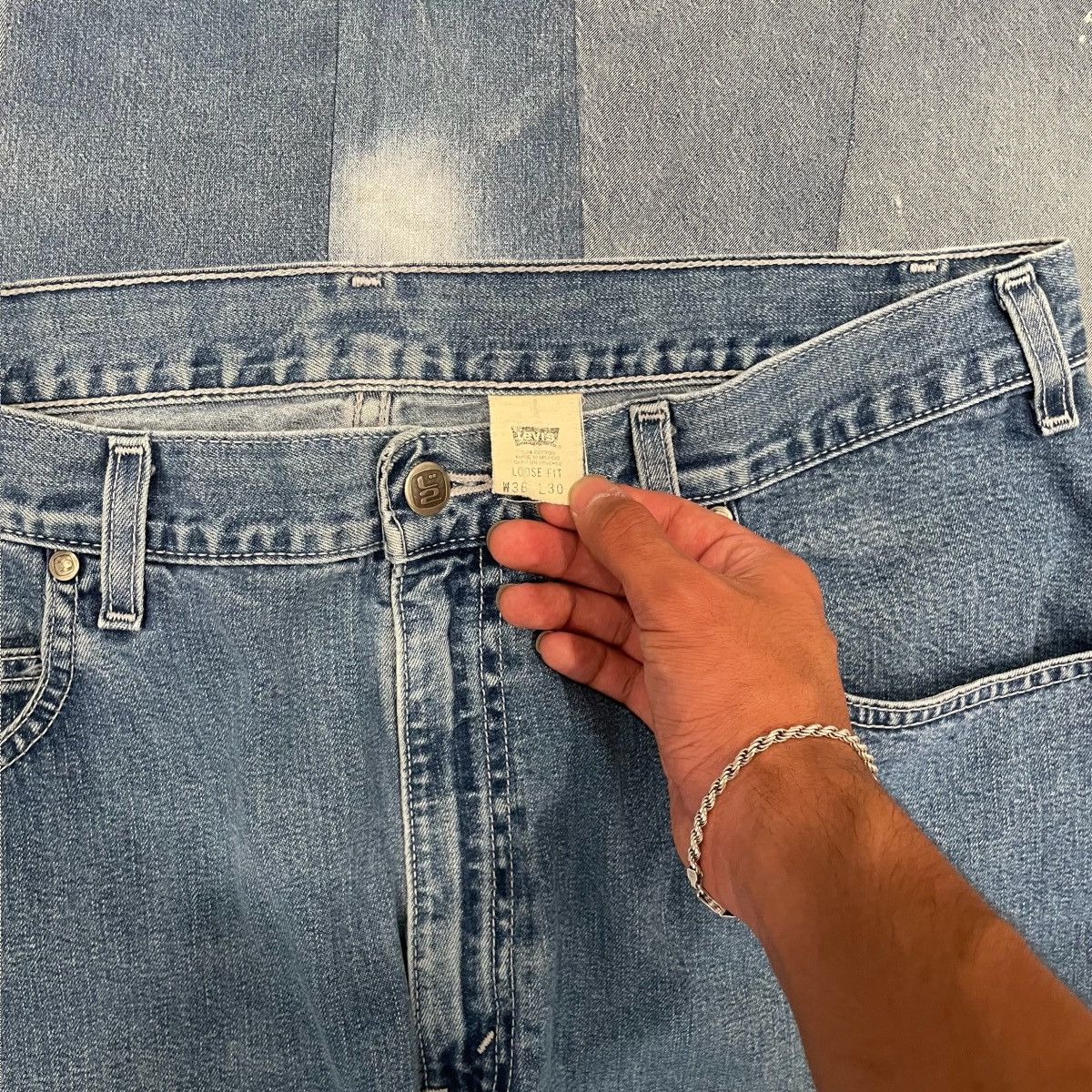 Levi's Vintage Clothing × Vintage CRAZY Vintage Levi’s L2 Silvertabs Size US 35 - 4 Thumbnail